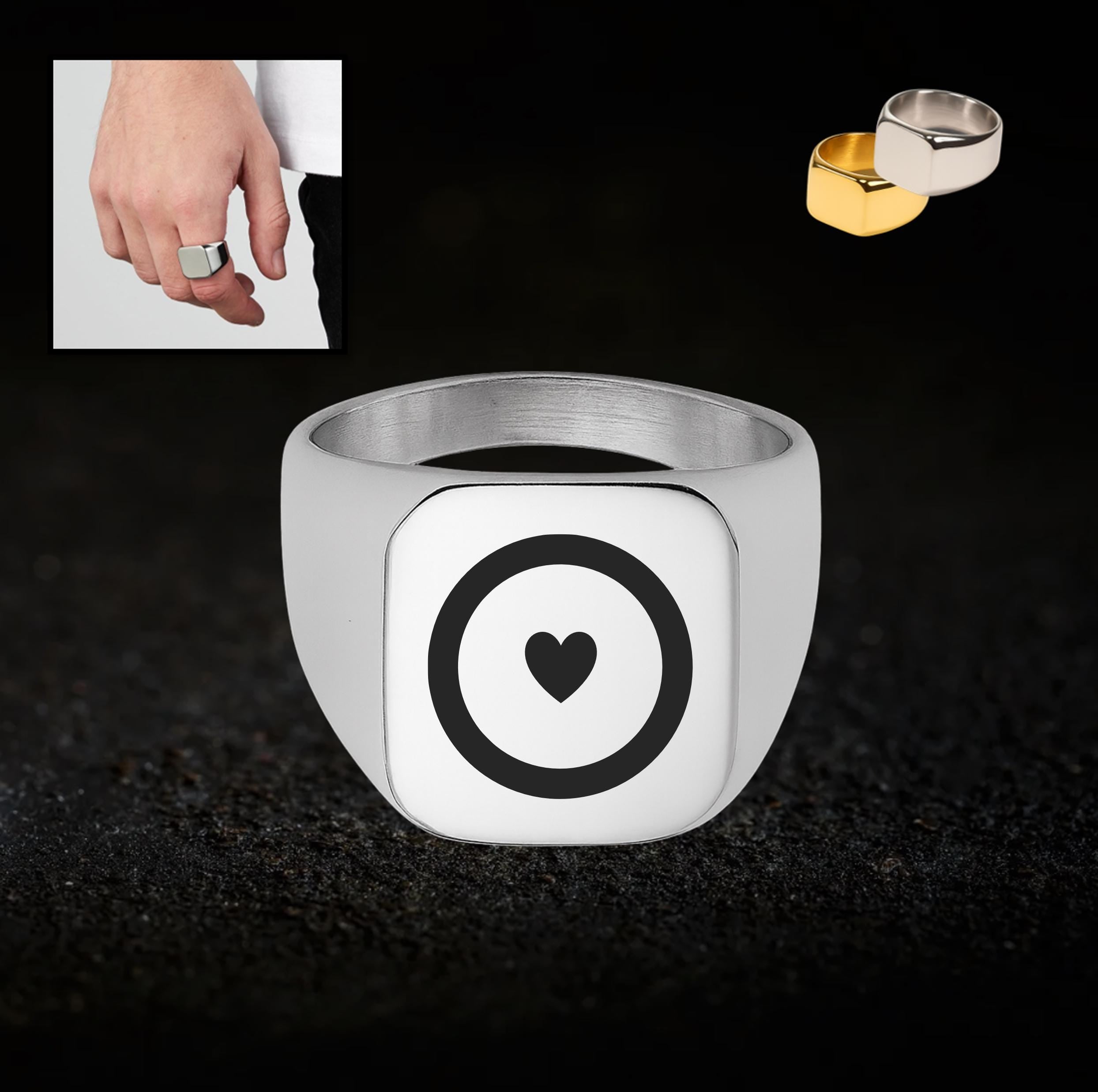 Caged ABDL Symbol BDSM Ring