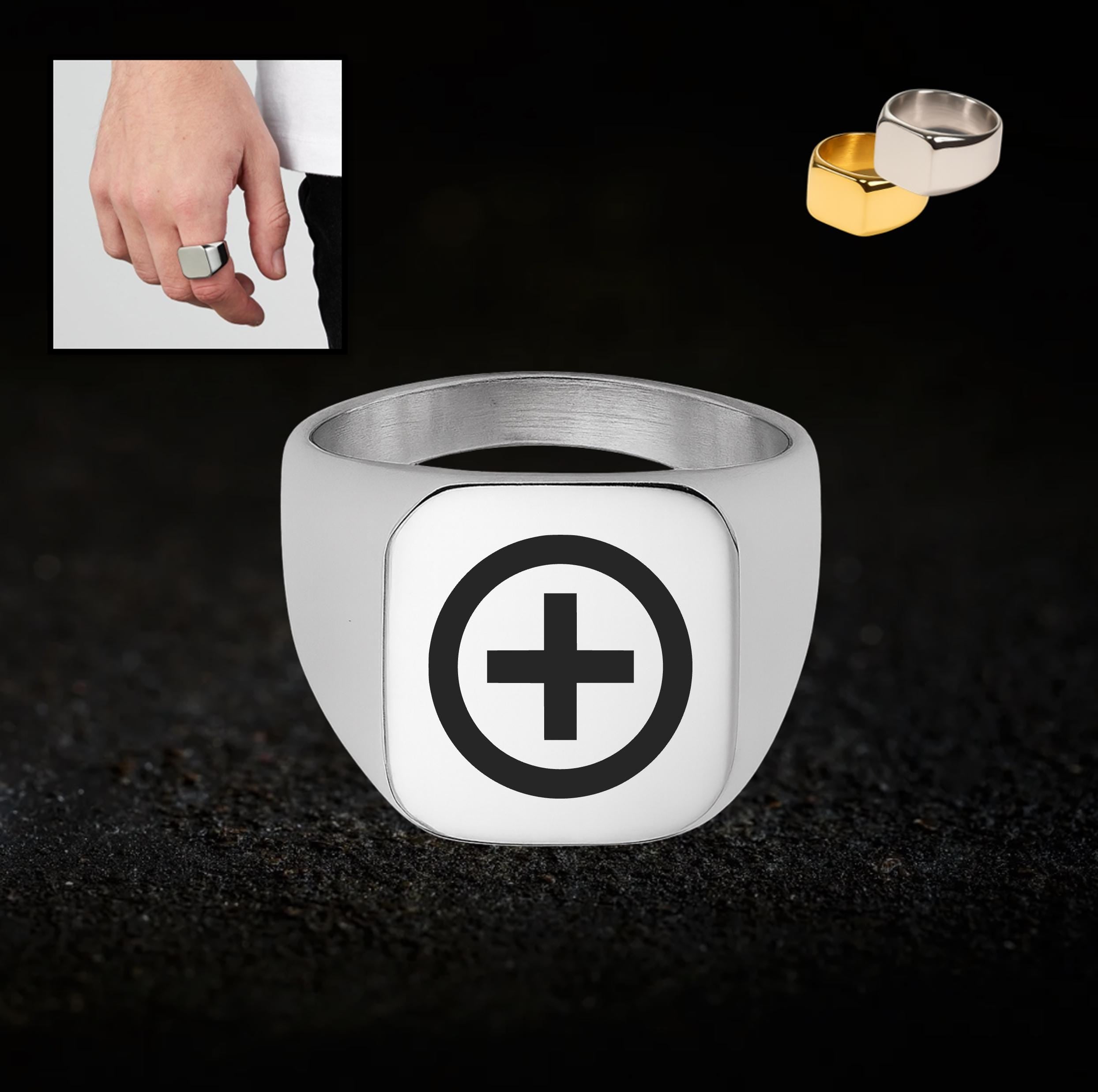 Caged Submissive Female Symbol BDSM Ring