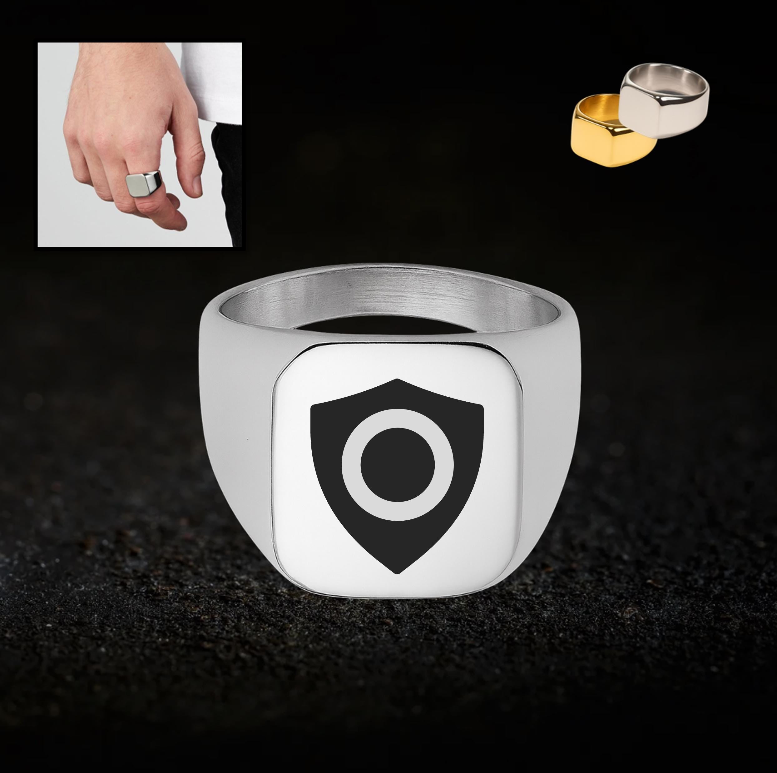 Owner, Domme, Mistress BDSM Shield Ring