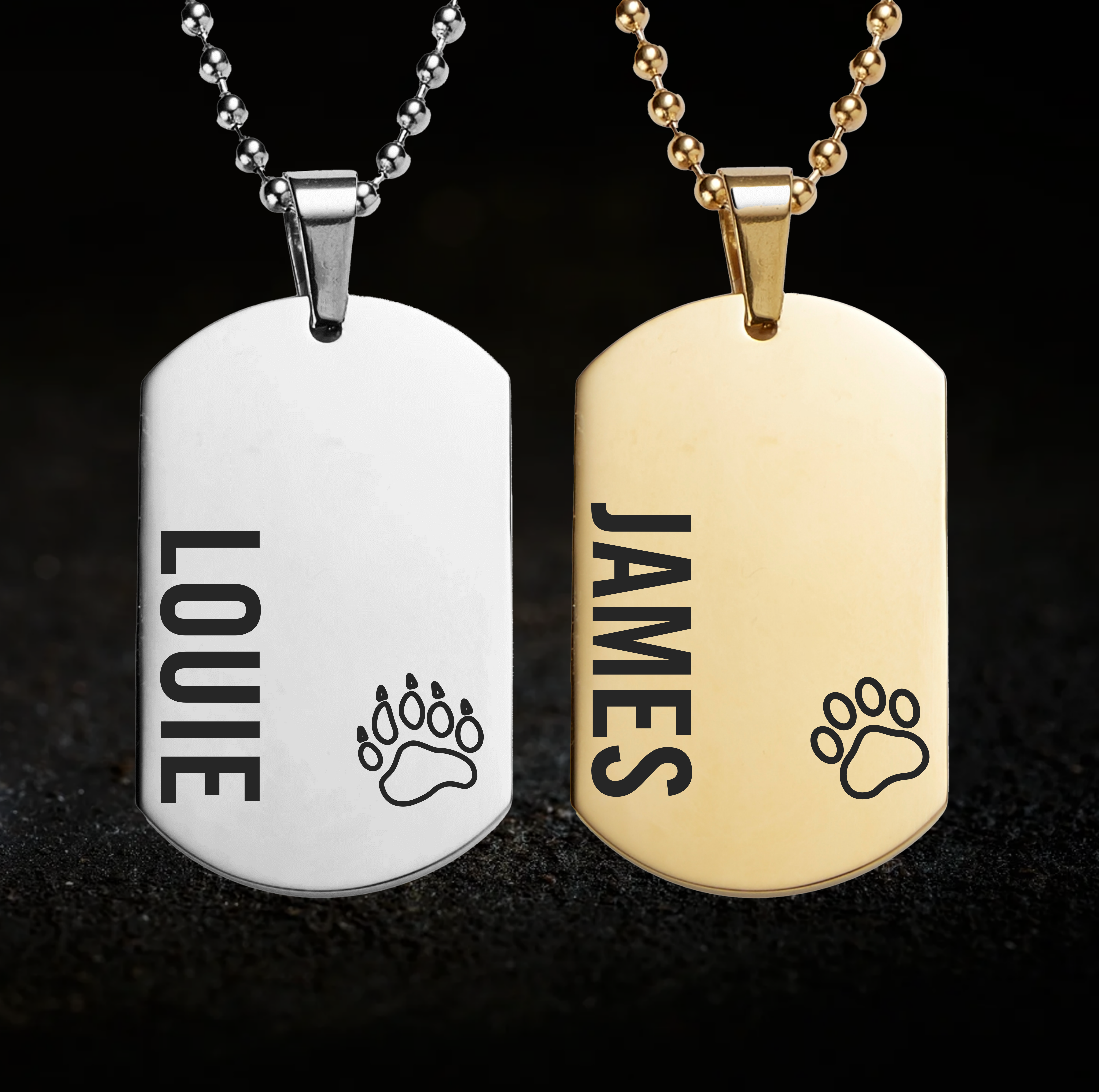 Gay Bear and Cub Necklace Set - Personalised