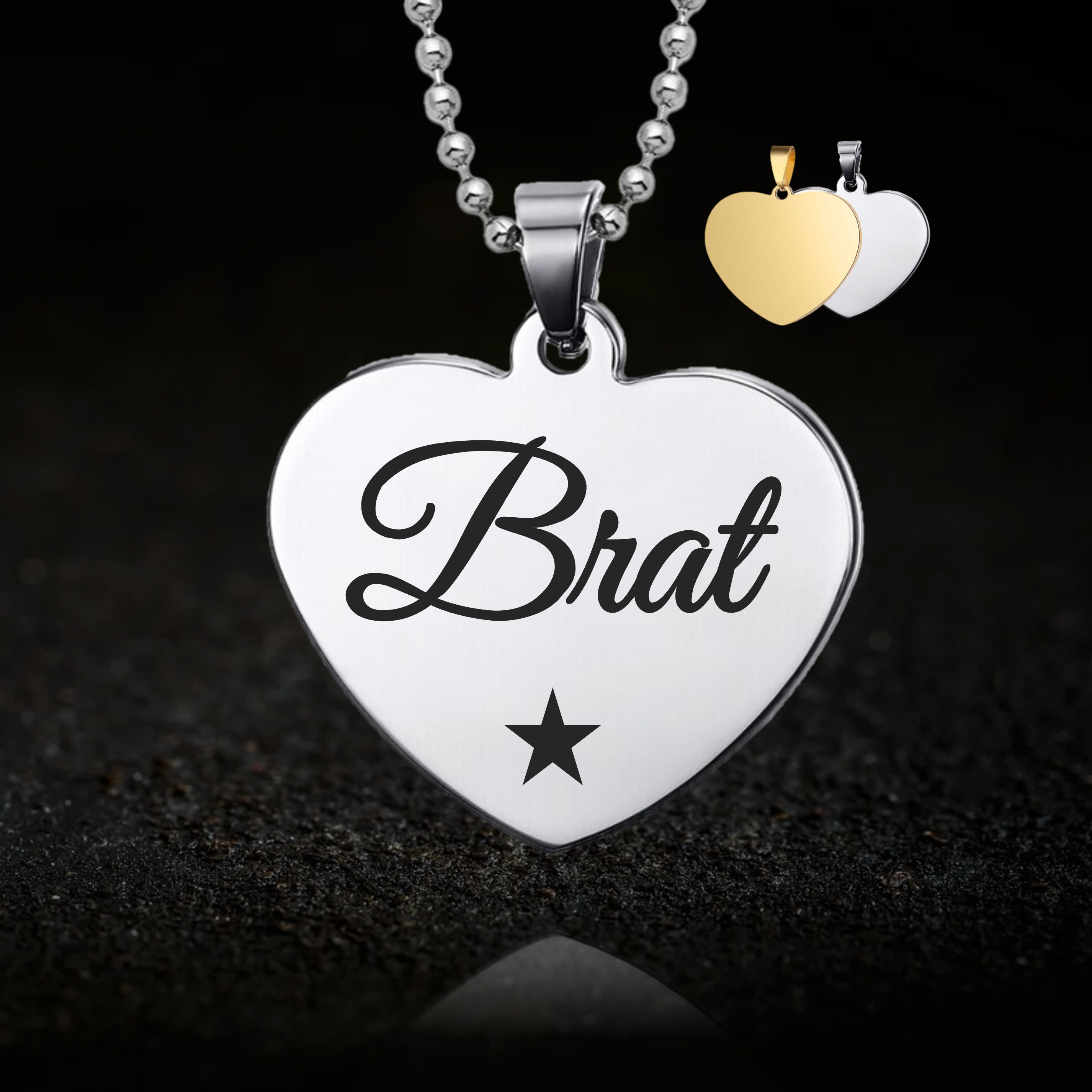 Submissive Brat, Heart Necklace