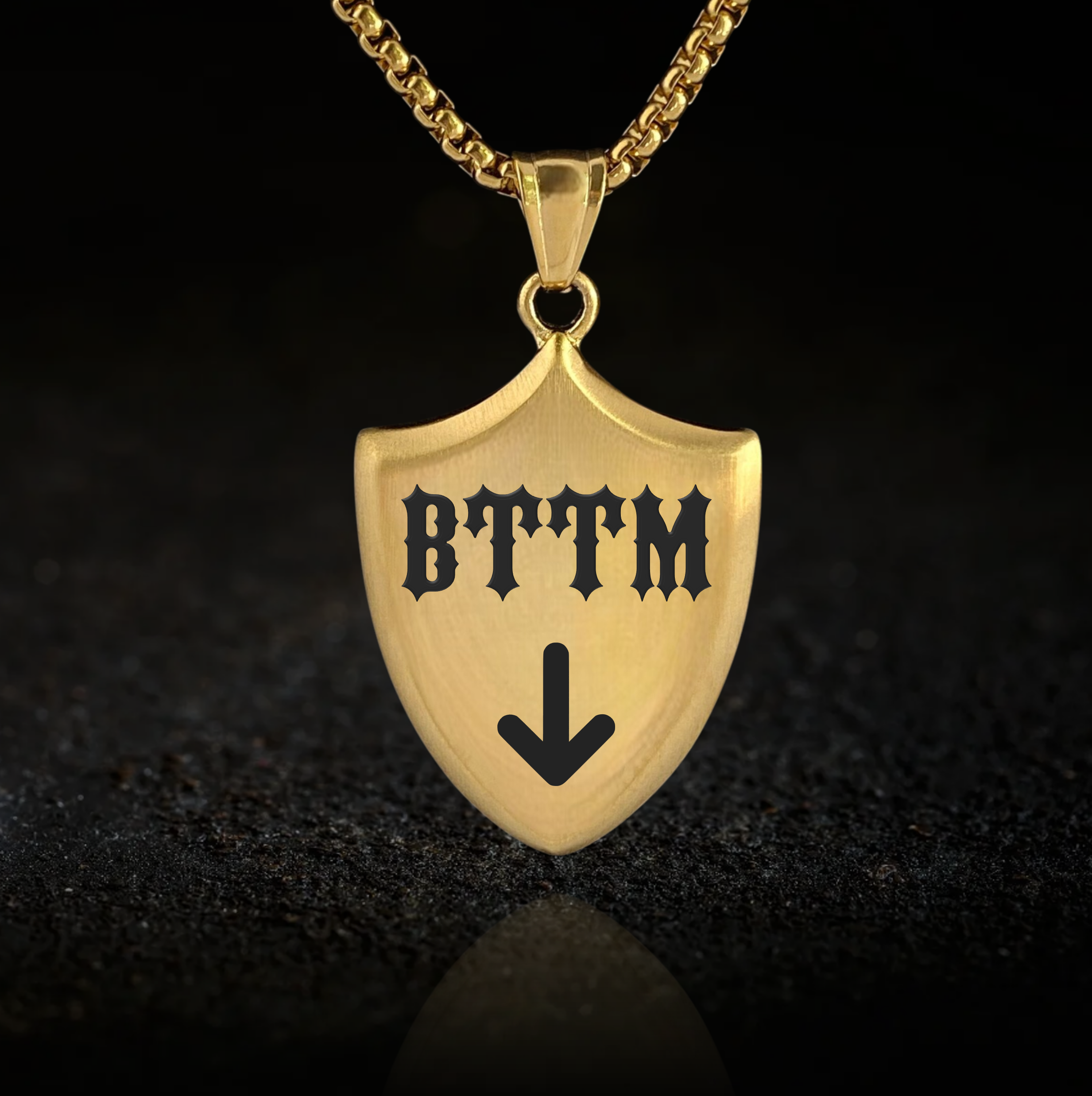 Bottom Boy, Shield Necklace - LGBTQ+ Pendant