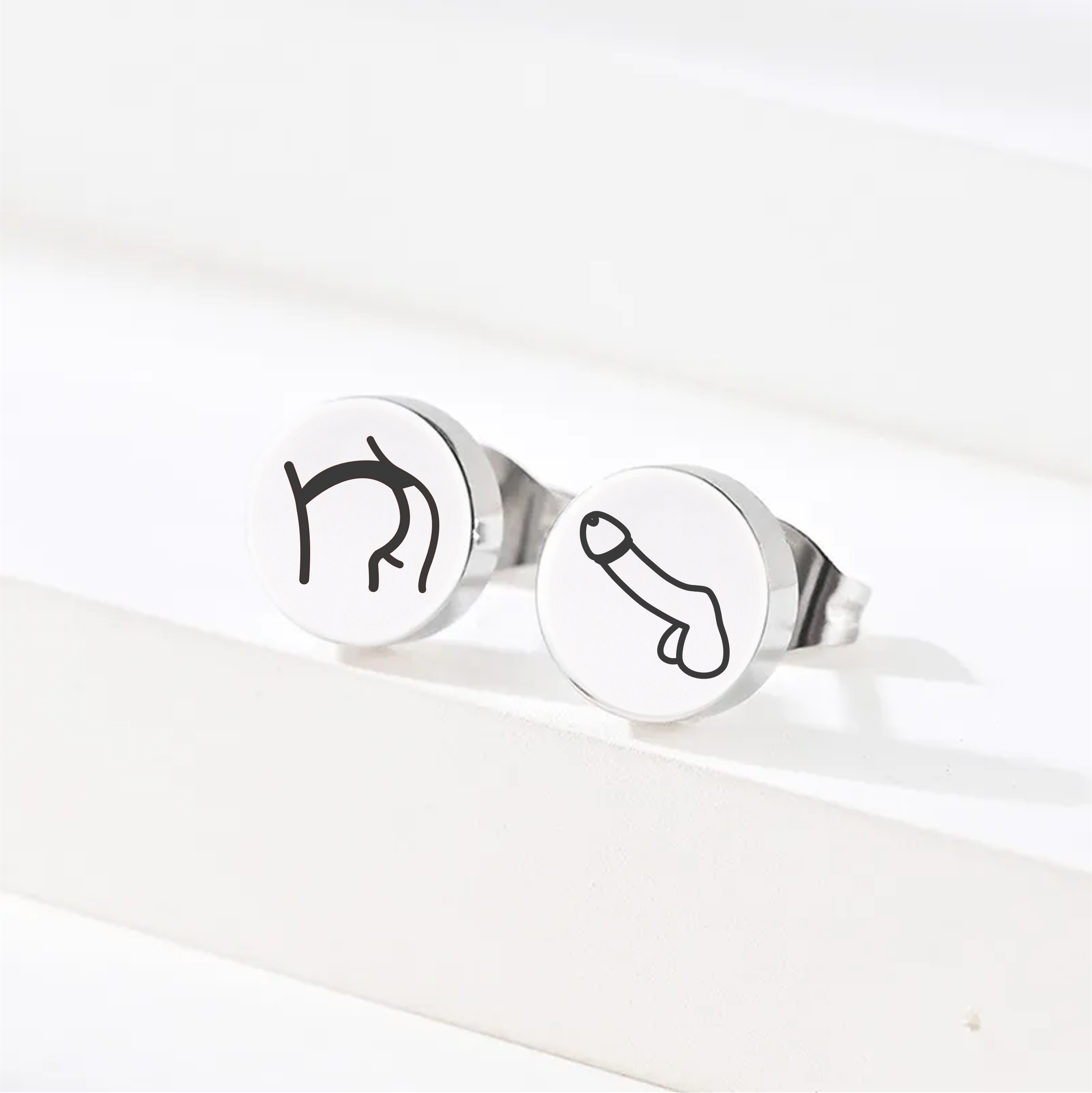 Bottom and Penis, Stud Earrings
