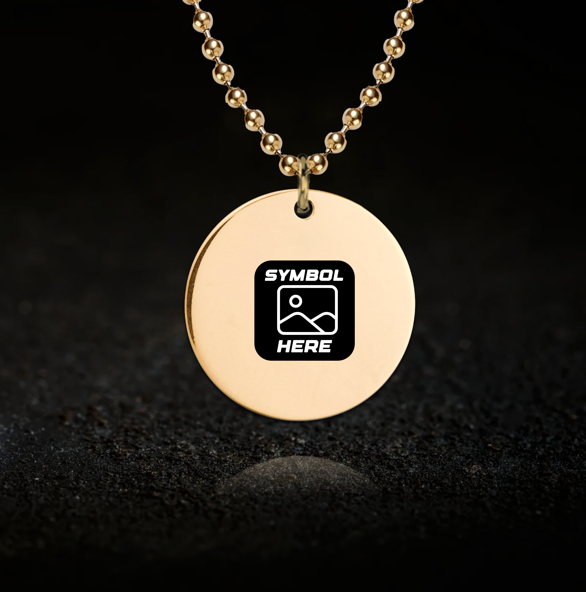 Custom Emblem, Disc Necklace, 16mm