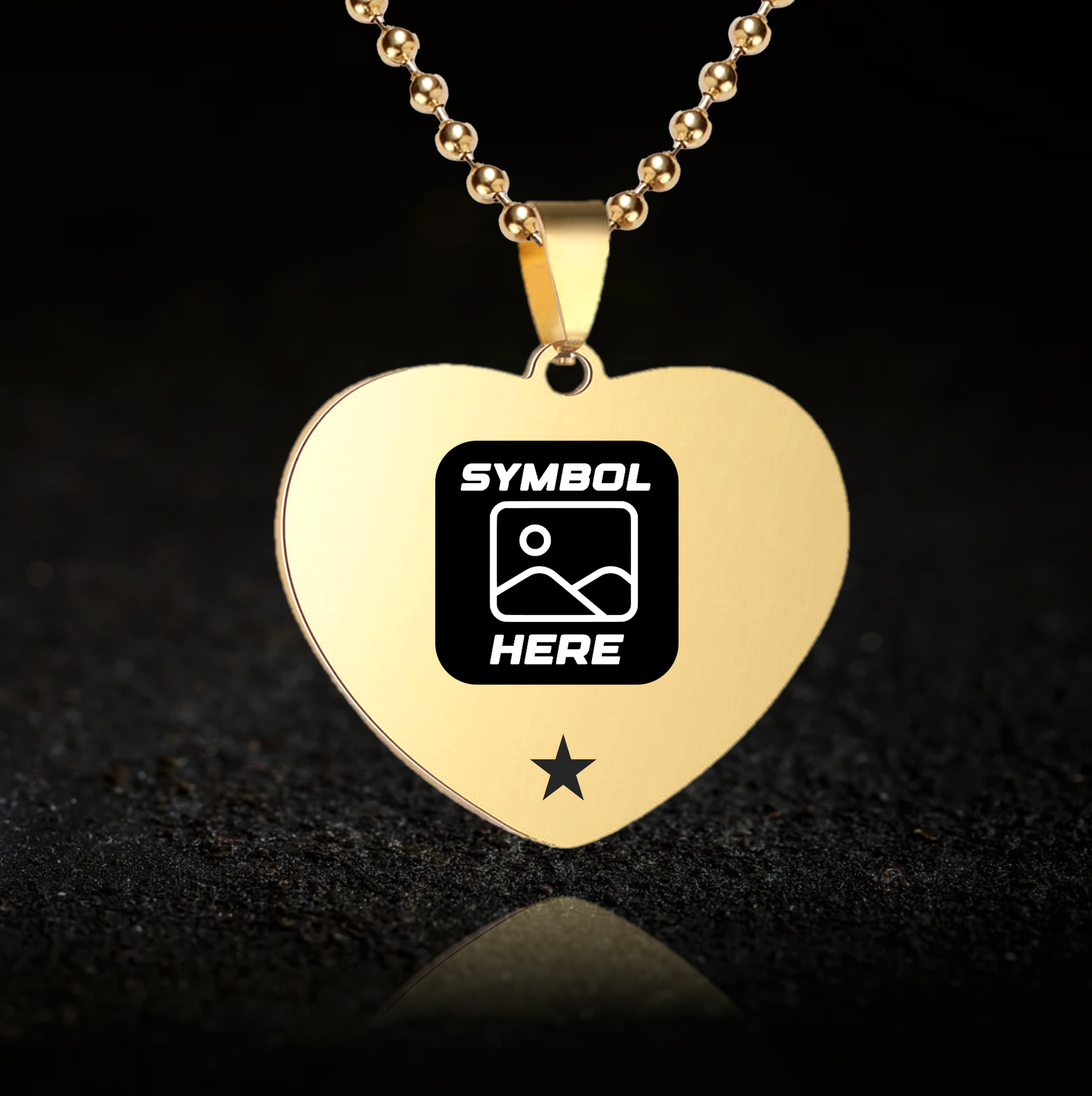 Custom Emblem, Heart Necklace