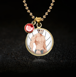 erotic anime male character necklace