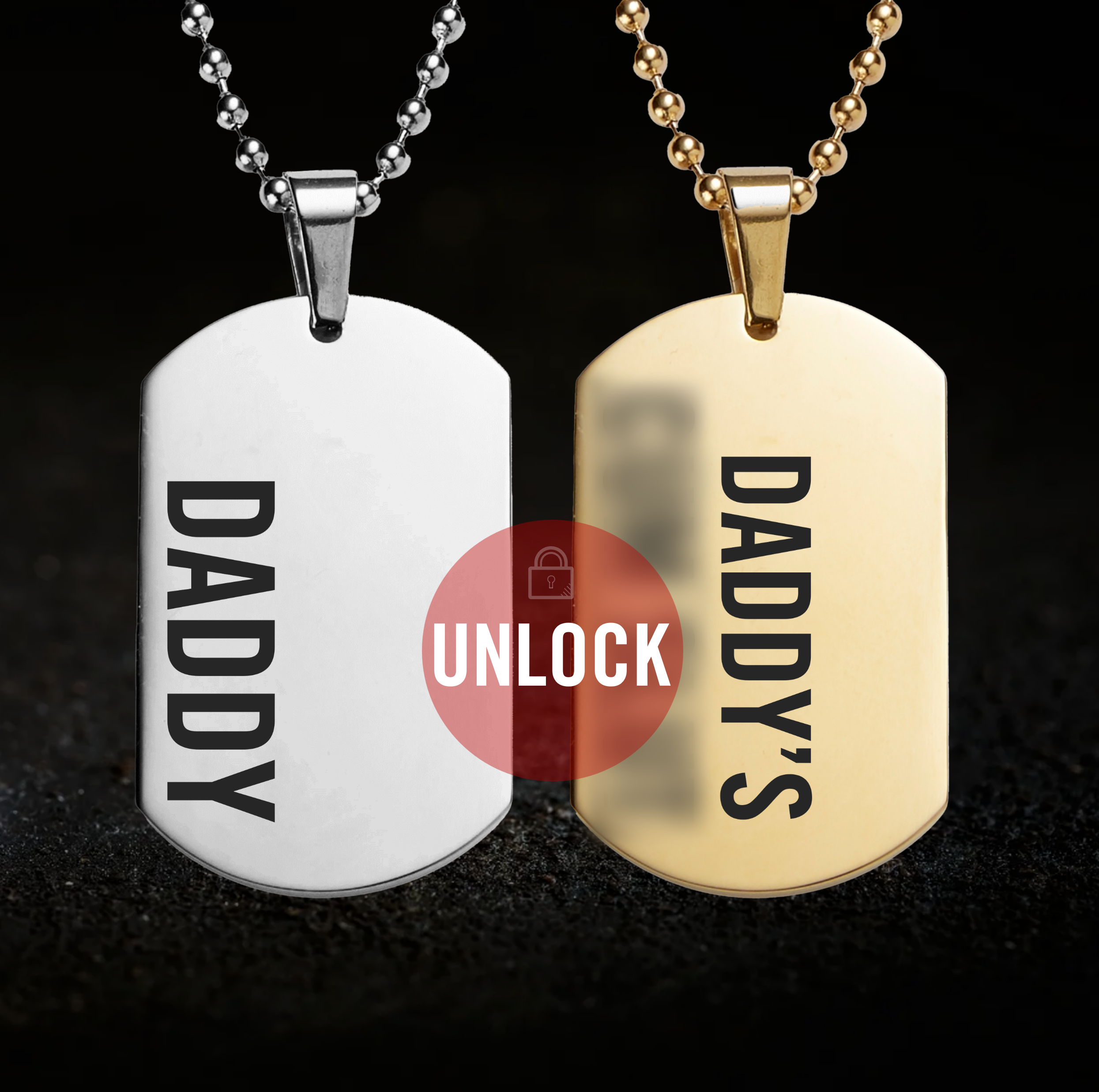 Daddy and Daddy's Obedient Cum Slut Necklace Set