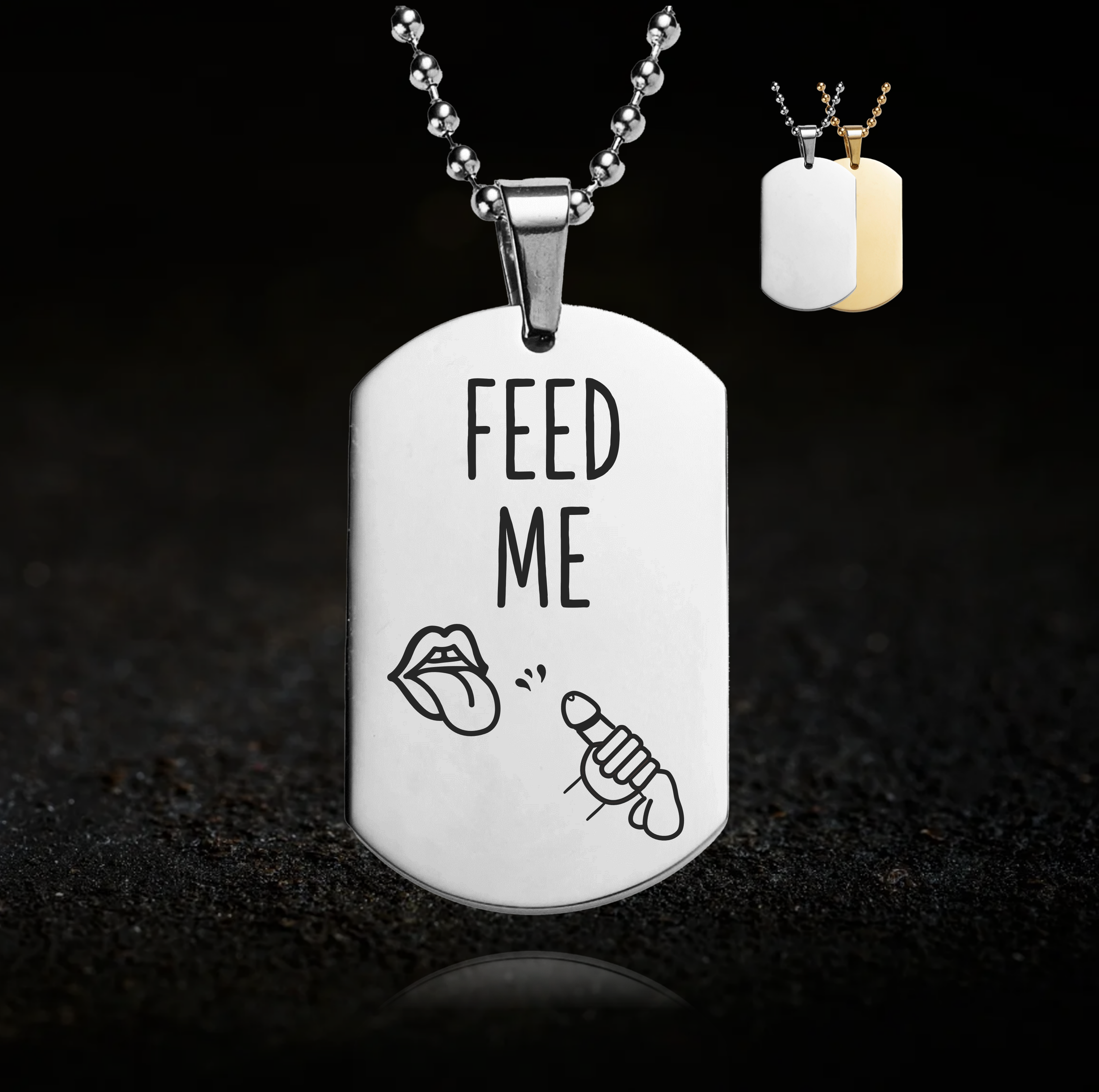 Playful Cum Feeder Necklace - Feed Me