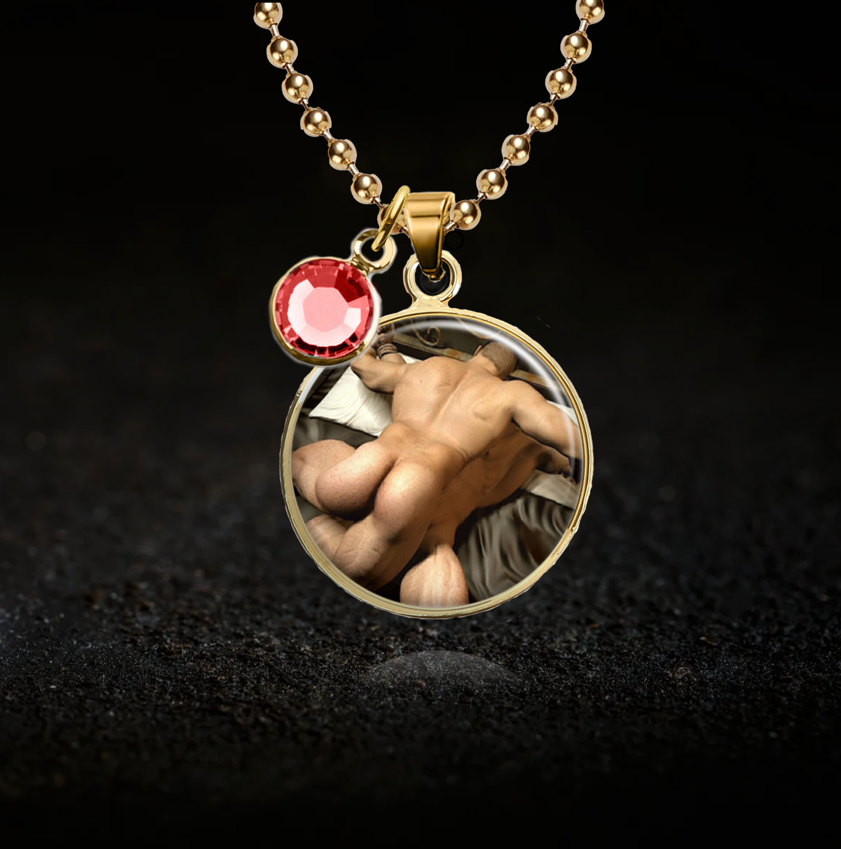 Gay Erotica, Hentai Necklace - Optional Birthstone