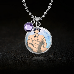 erotic anime male character necklace