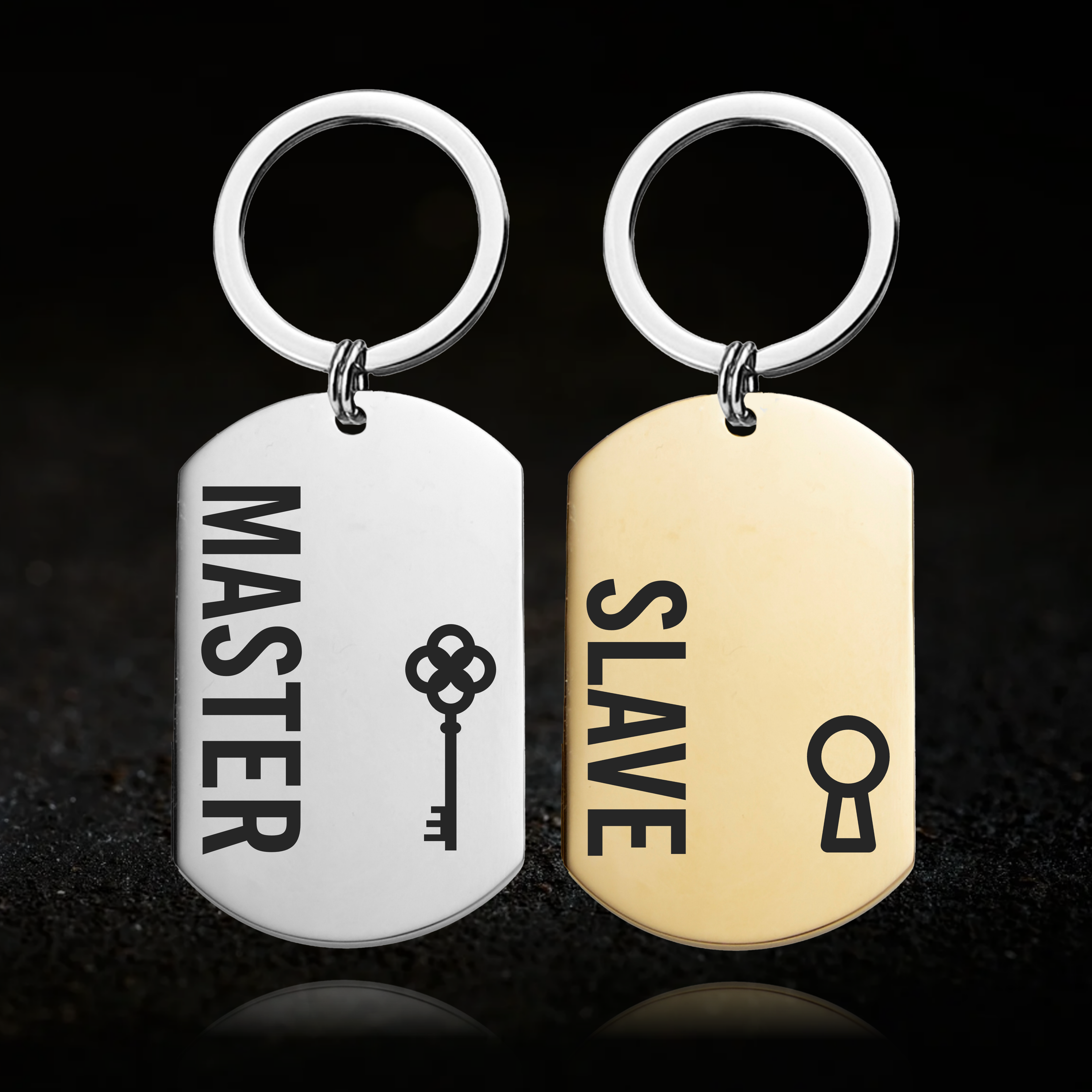 Master Key and Slave Keyhole Keyring Set