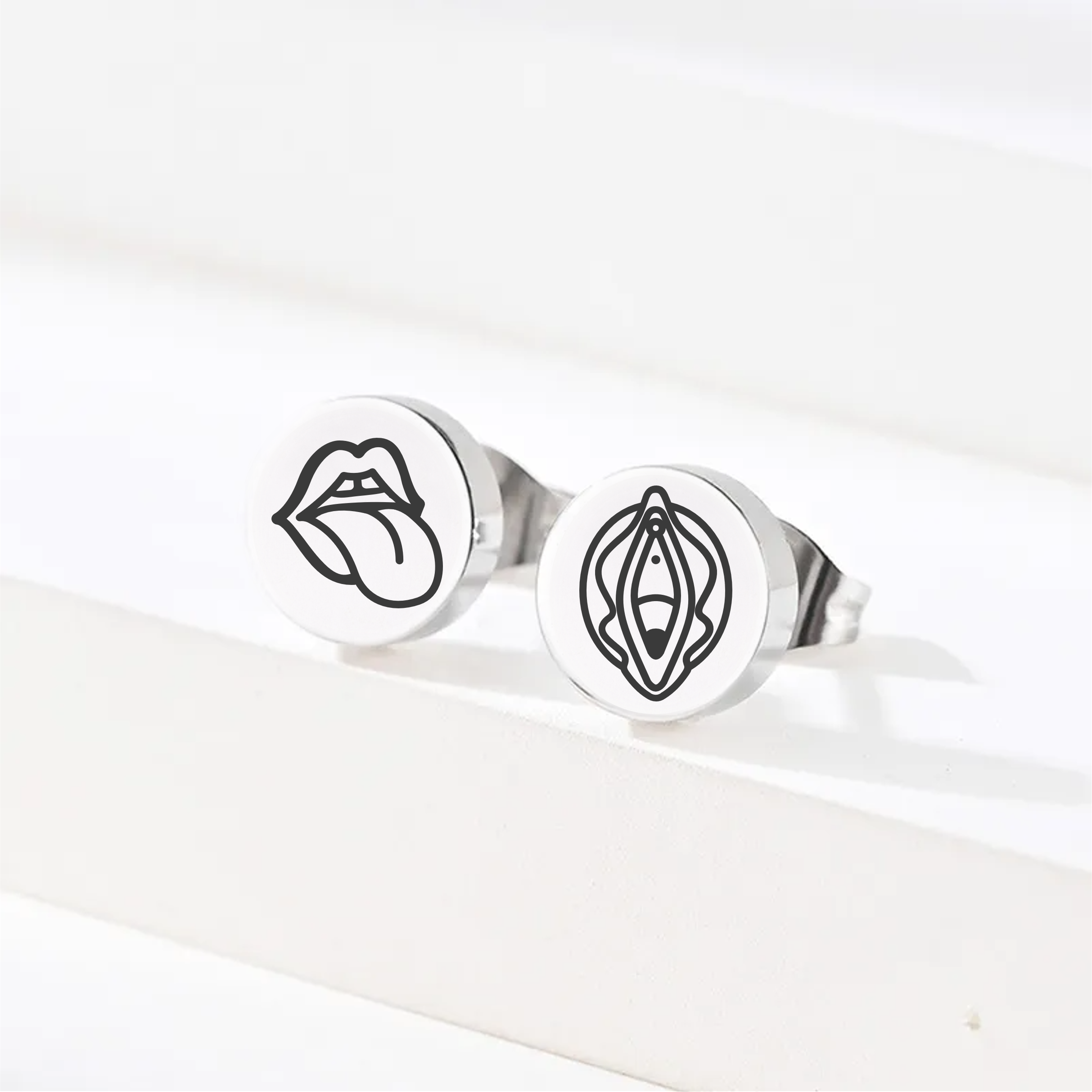 I Heart, Vagina Stud Earrings