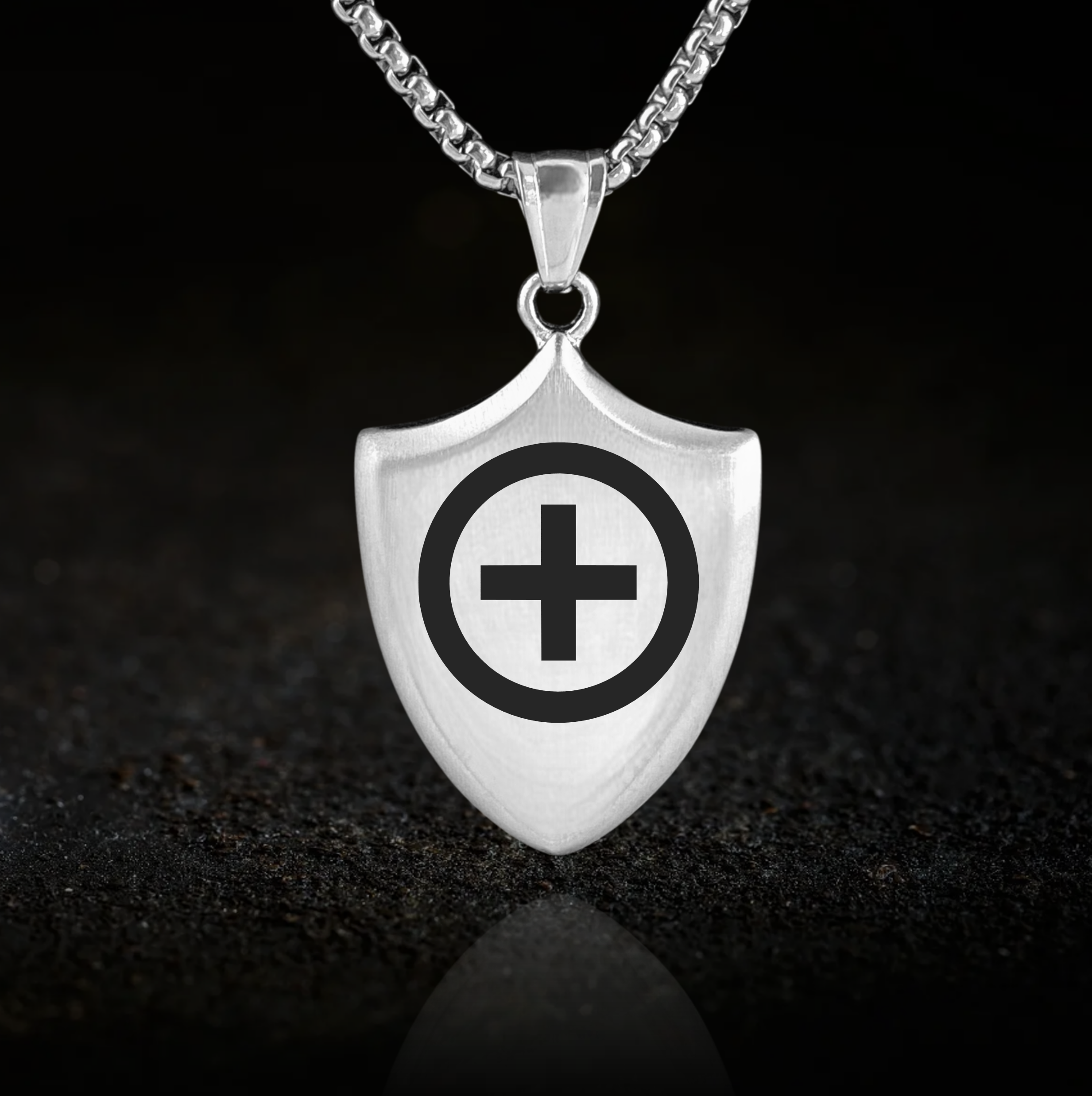 Submissive Collared Woman, BDSM Shield Pendant Necklace