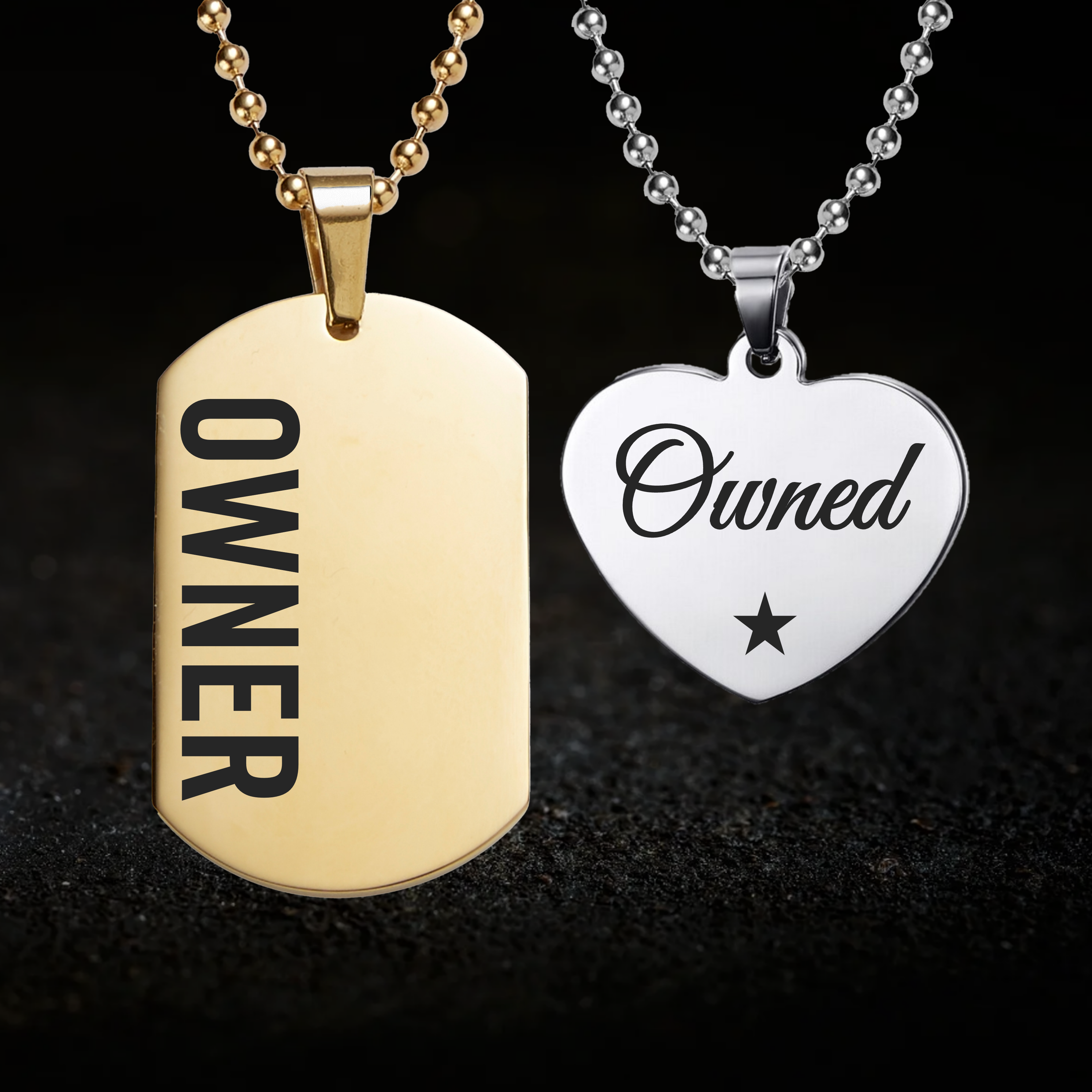 Owner and Owned Necklace Set - Dominant and Submissives