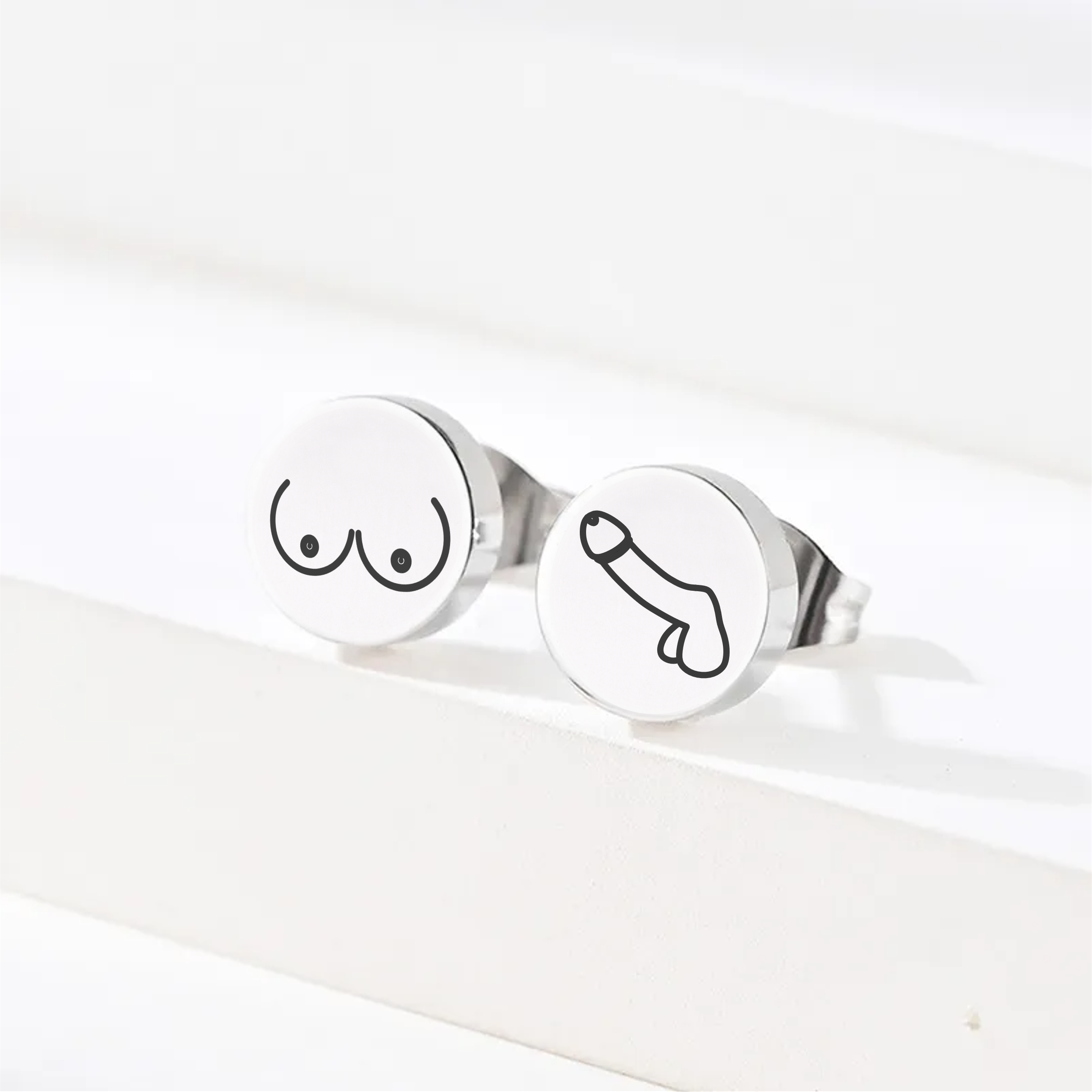 Penis & Boobs, Stud Earrings