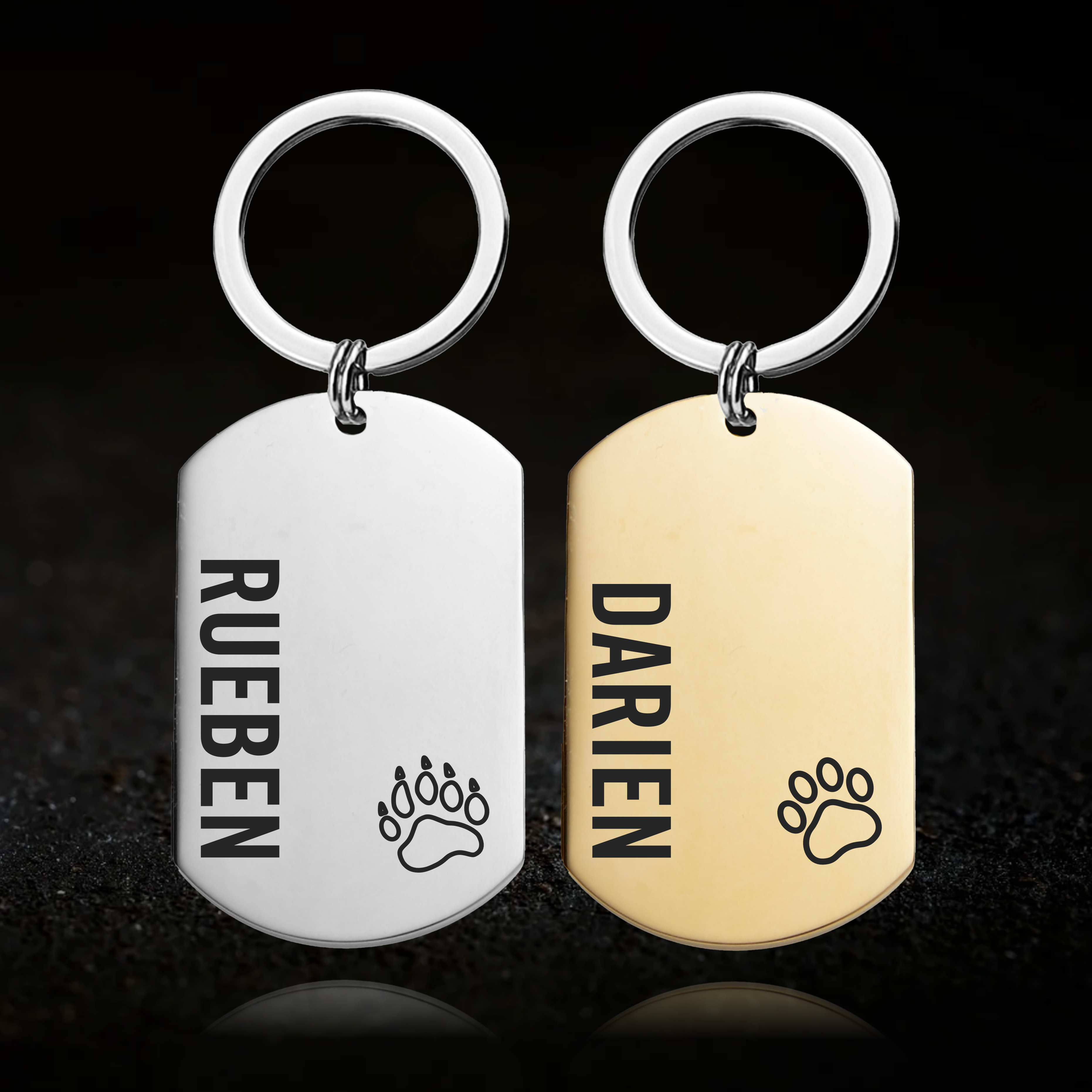 Personalised Bear and Cub, Keyring Set