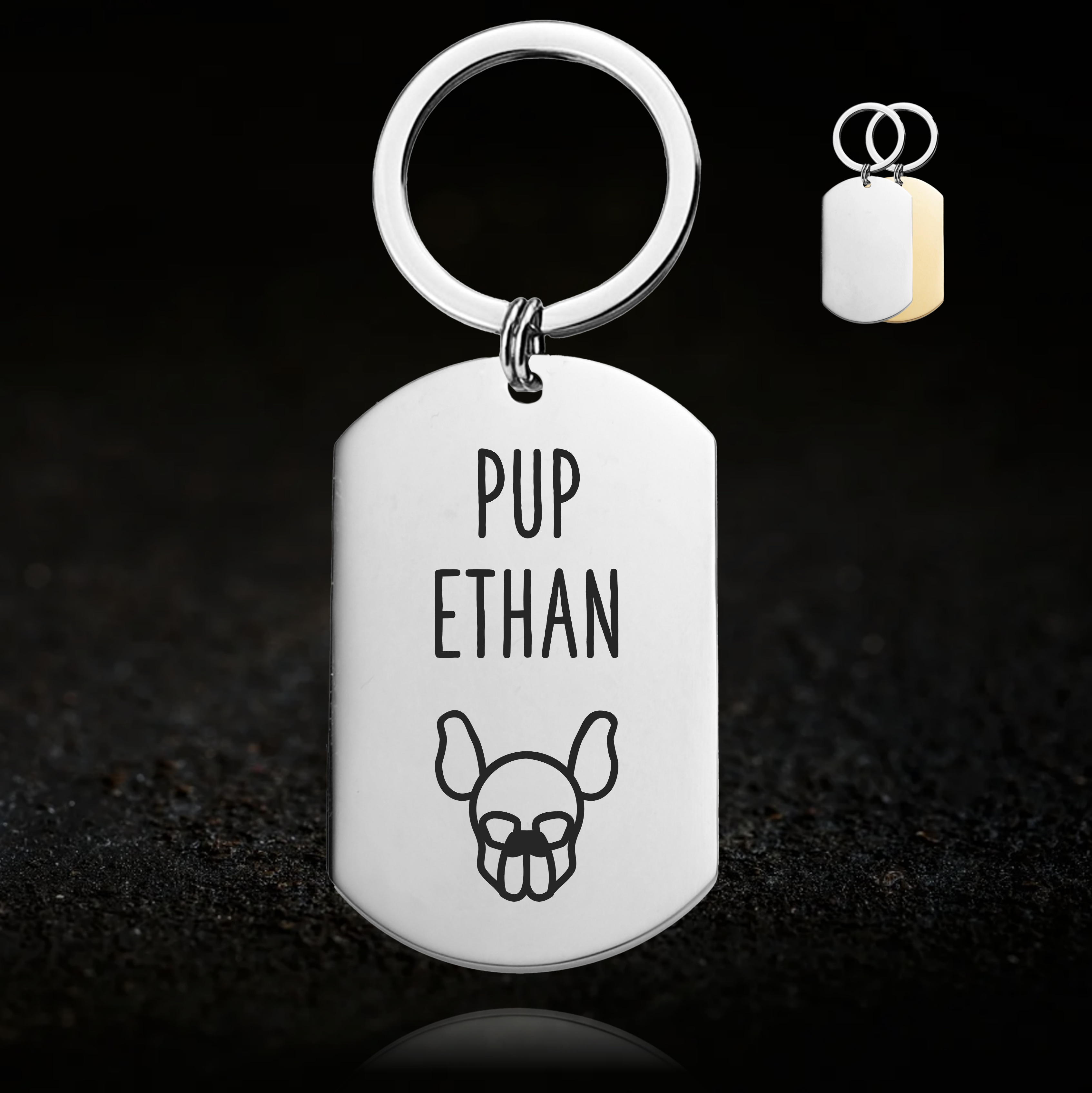 Personalised Pup, Keyring