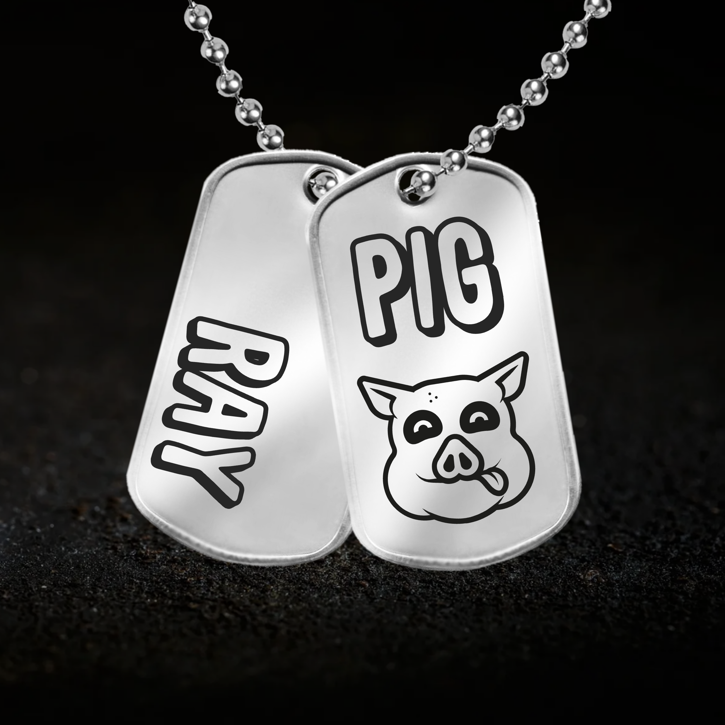 Personalised, Pig Boy Tags