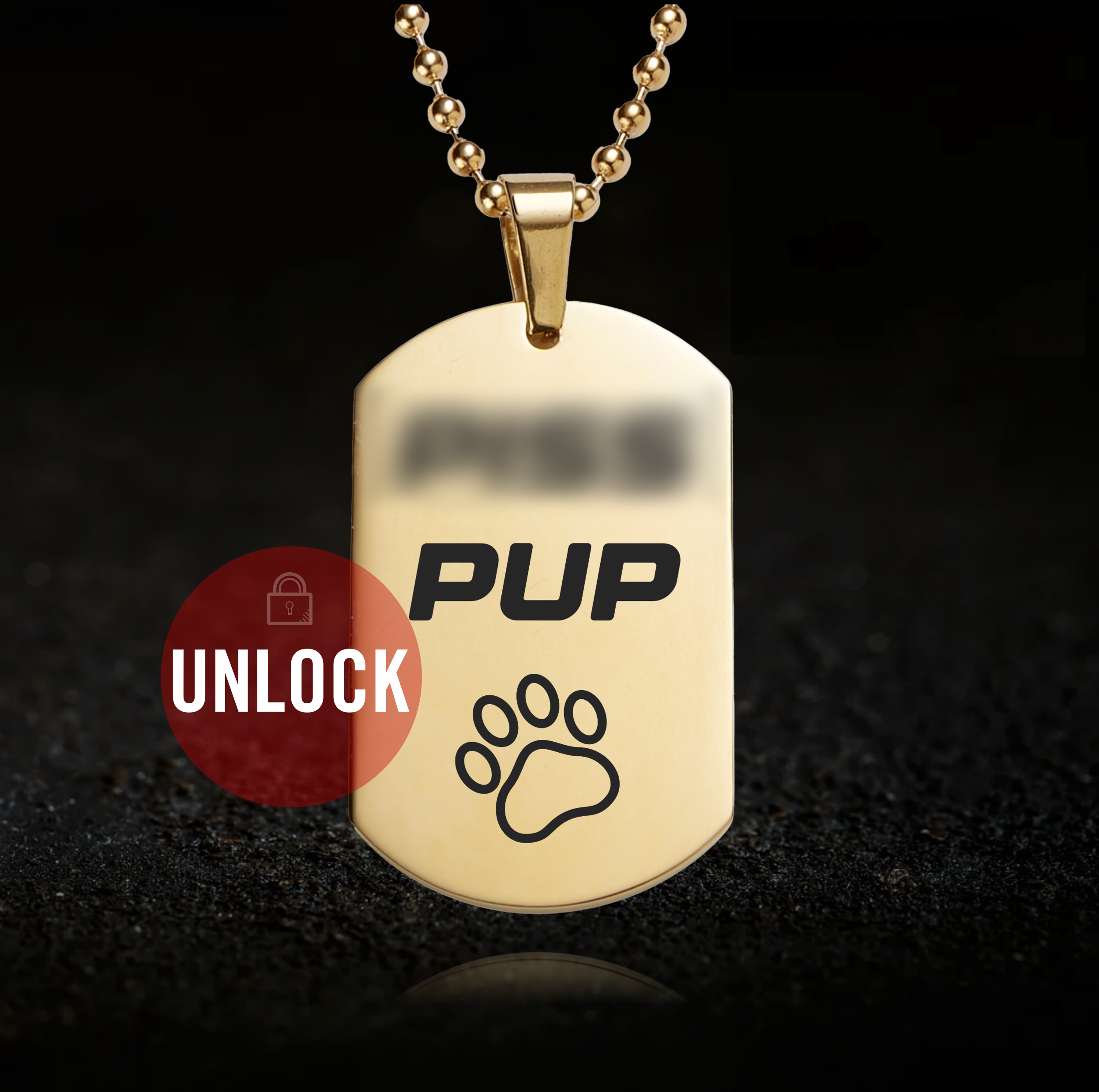 Watersport, Human Pup Fetish Role Necklace