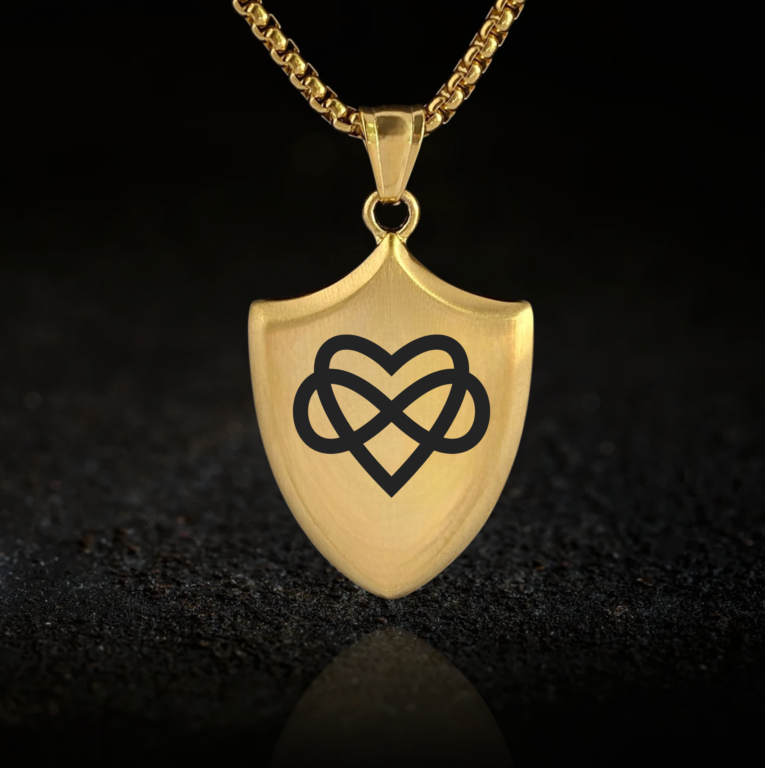 Polyamorous, Shield Pendant Necklace