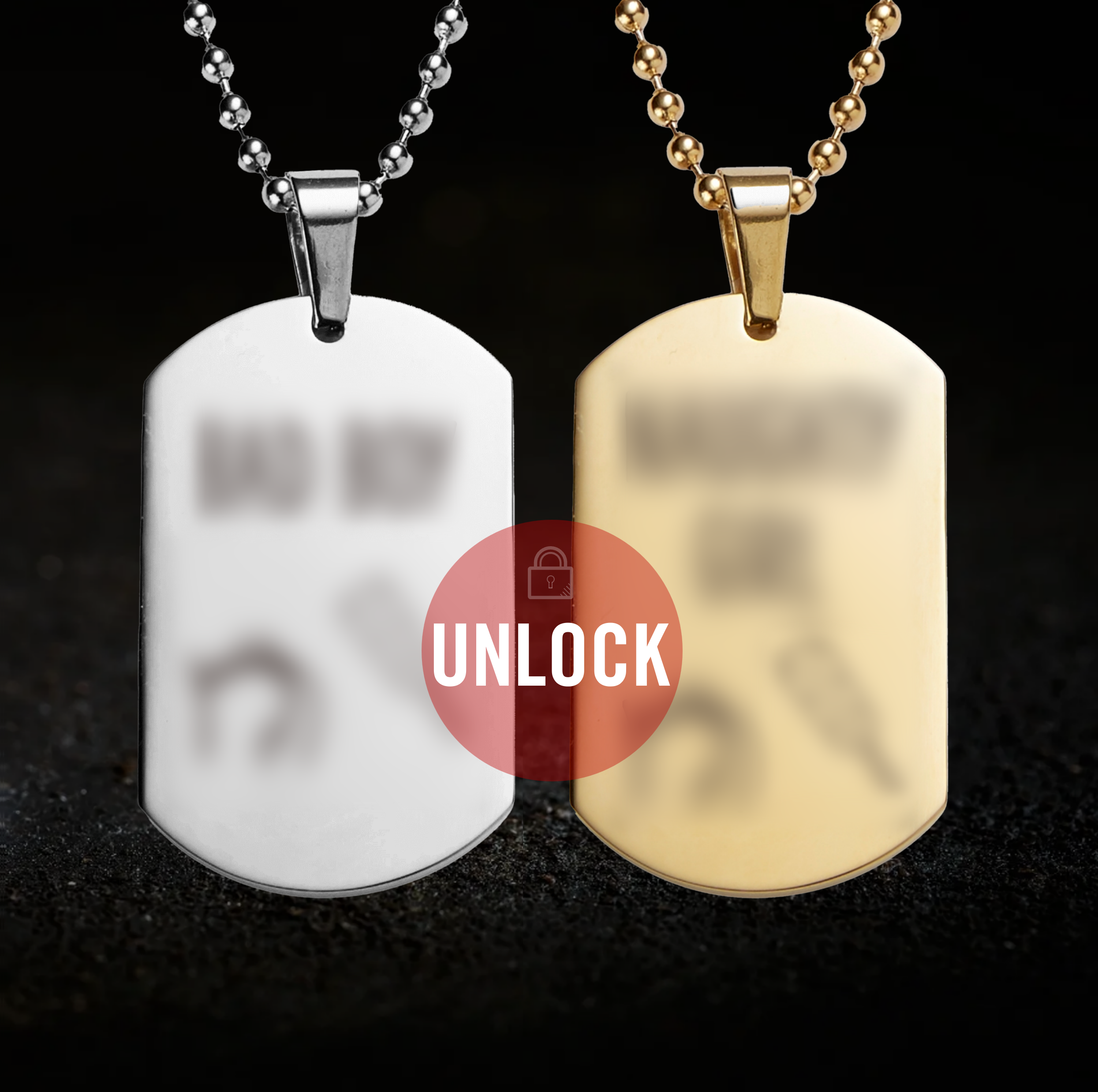 Customisable engraved BDSM dog tag necklace stainless steel fetish role tag pendant