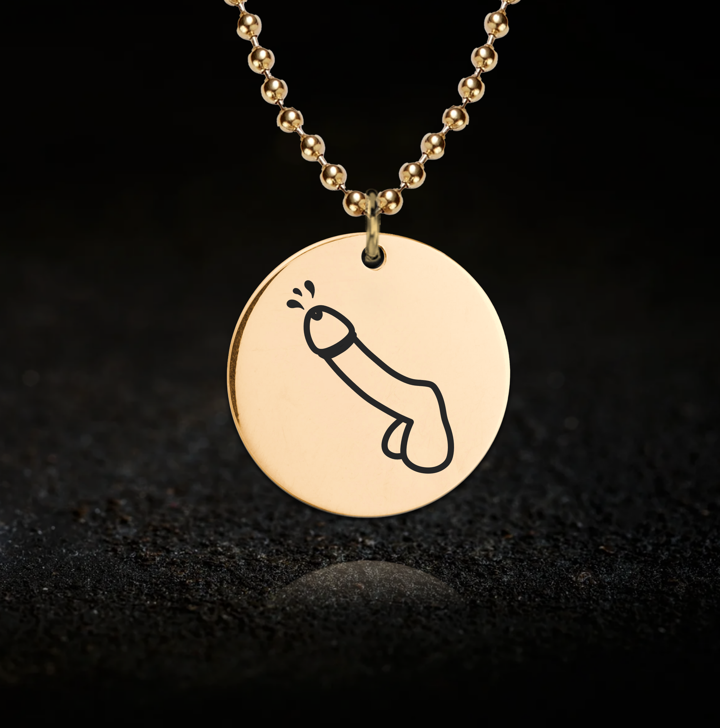 Erotic Male Anatomy Necklace - Squirting Ejaculating Design