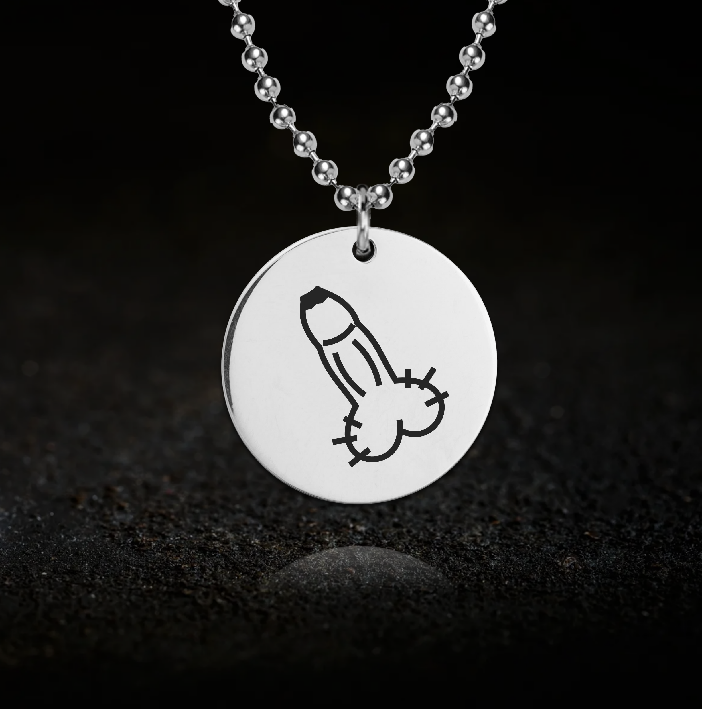 Penis Obsession Necklace - Uncut Penis