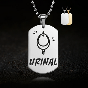NSFW urinal-themed pendant necklace – kink accessory for pee play and watersports