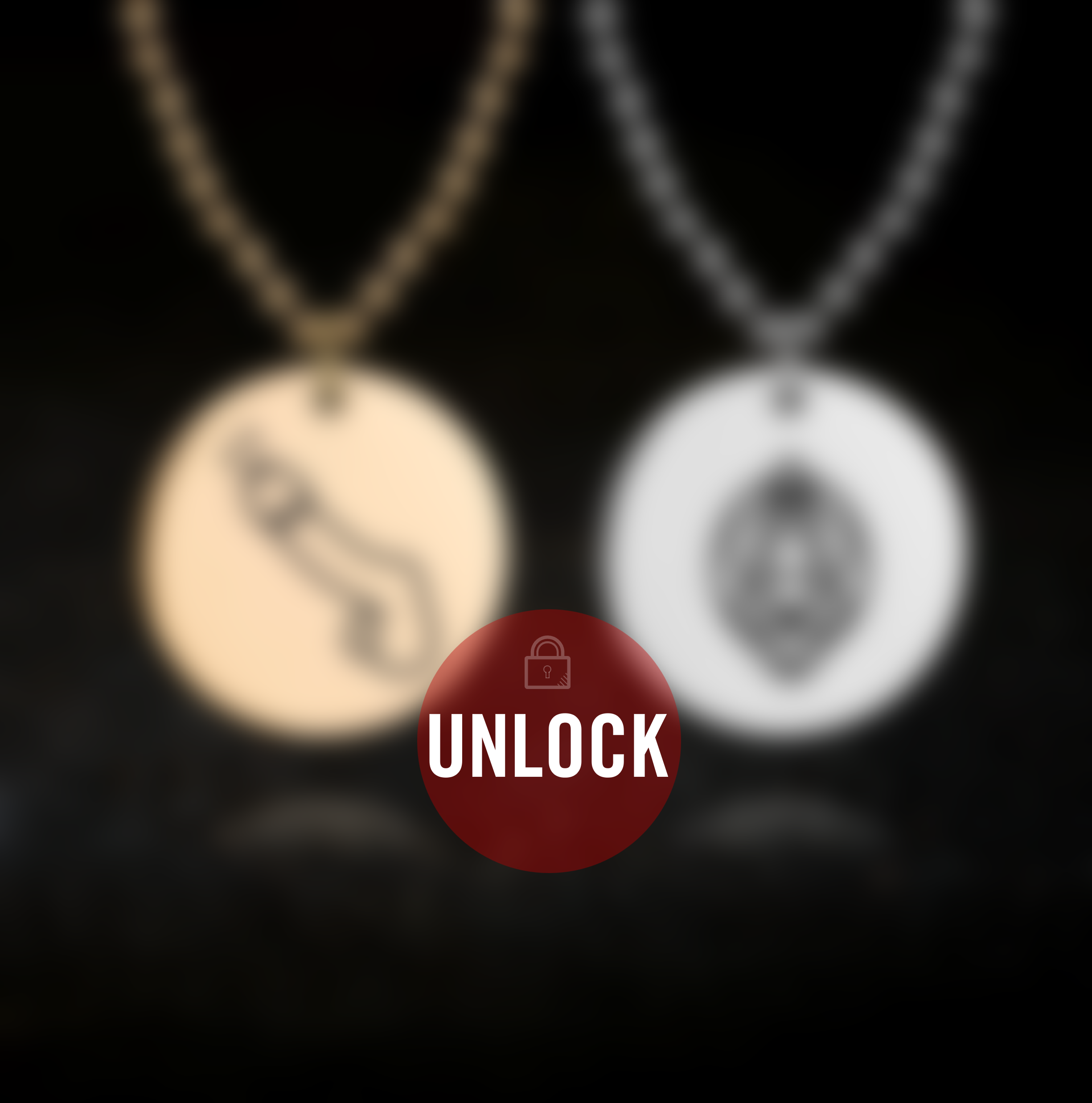 Couple's Fetish Necklace Set - Penis and Vagina Pendants