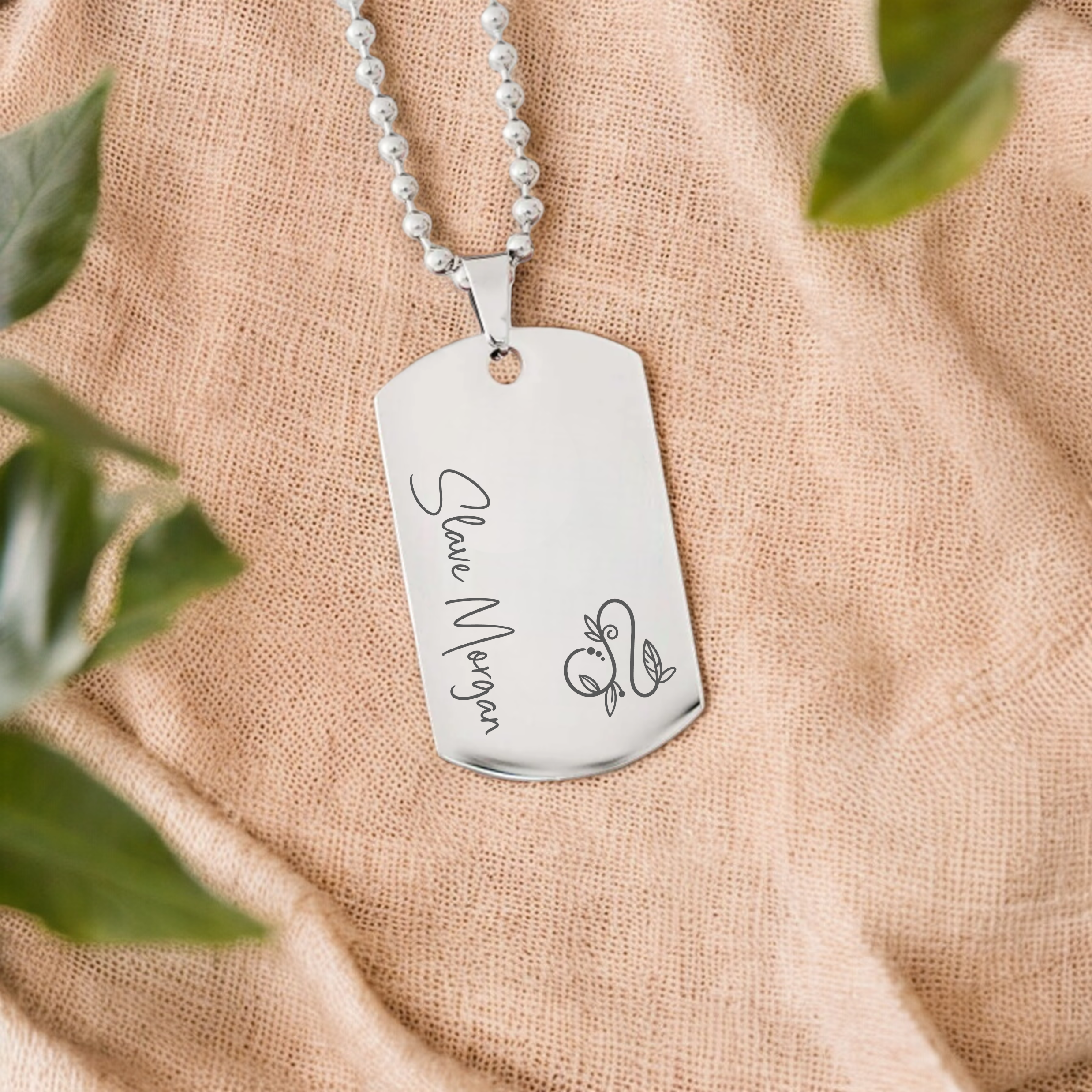 Personalised Hybrid, Zodiac Dog Tag Necklace
