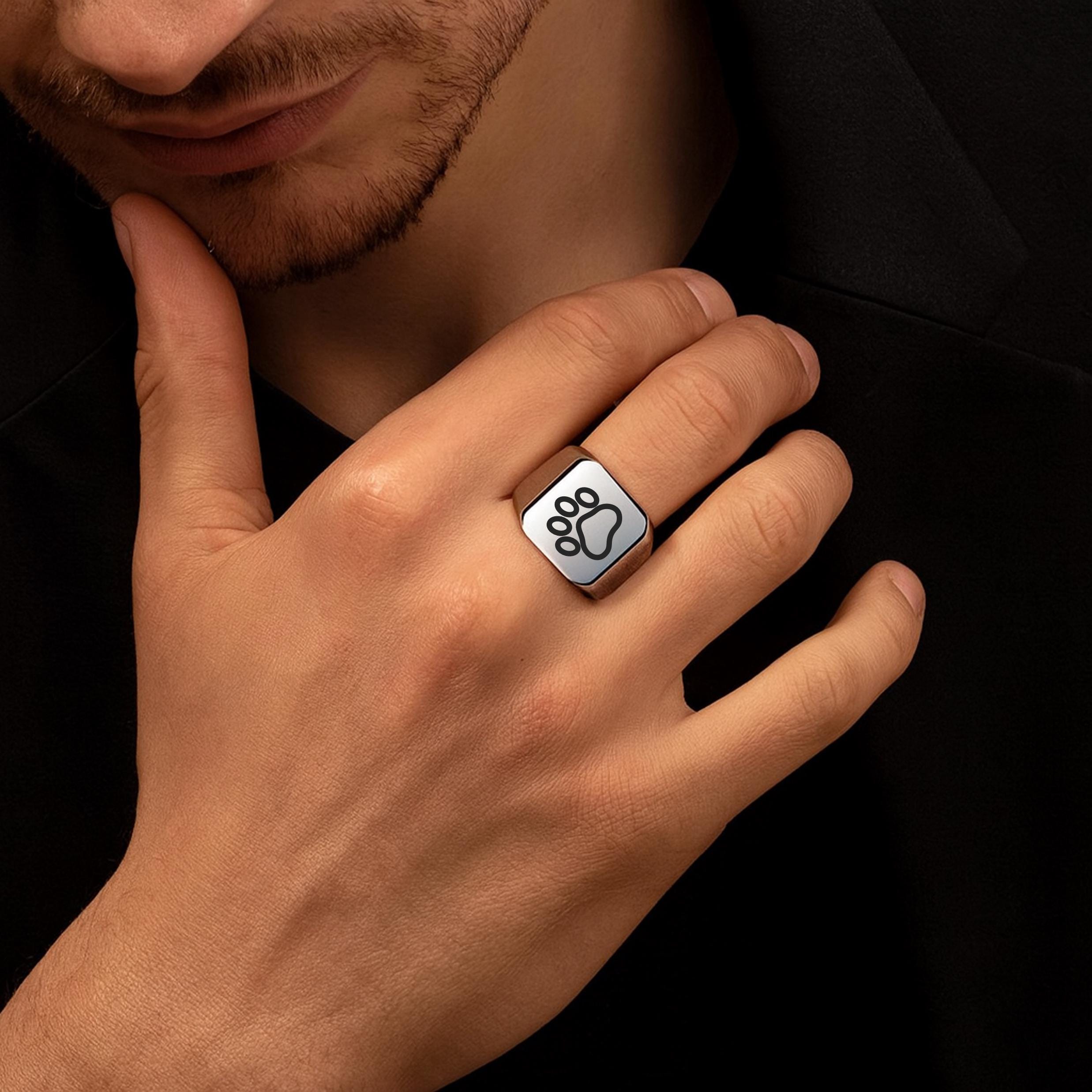 Puppy Paw, Cub Engraved Ring