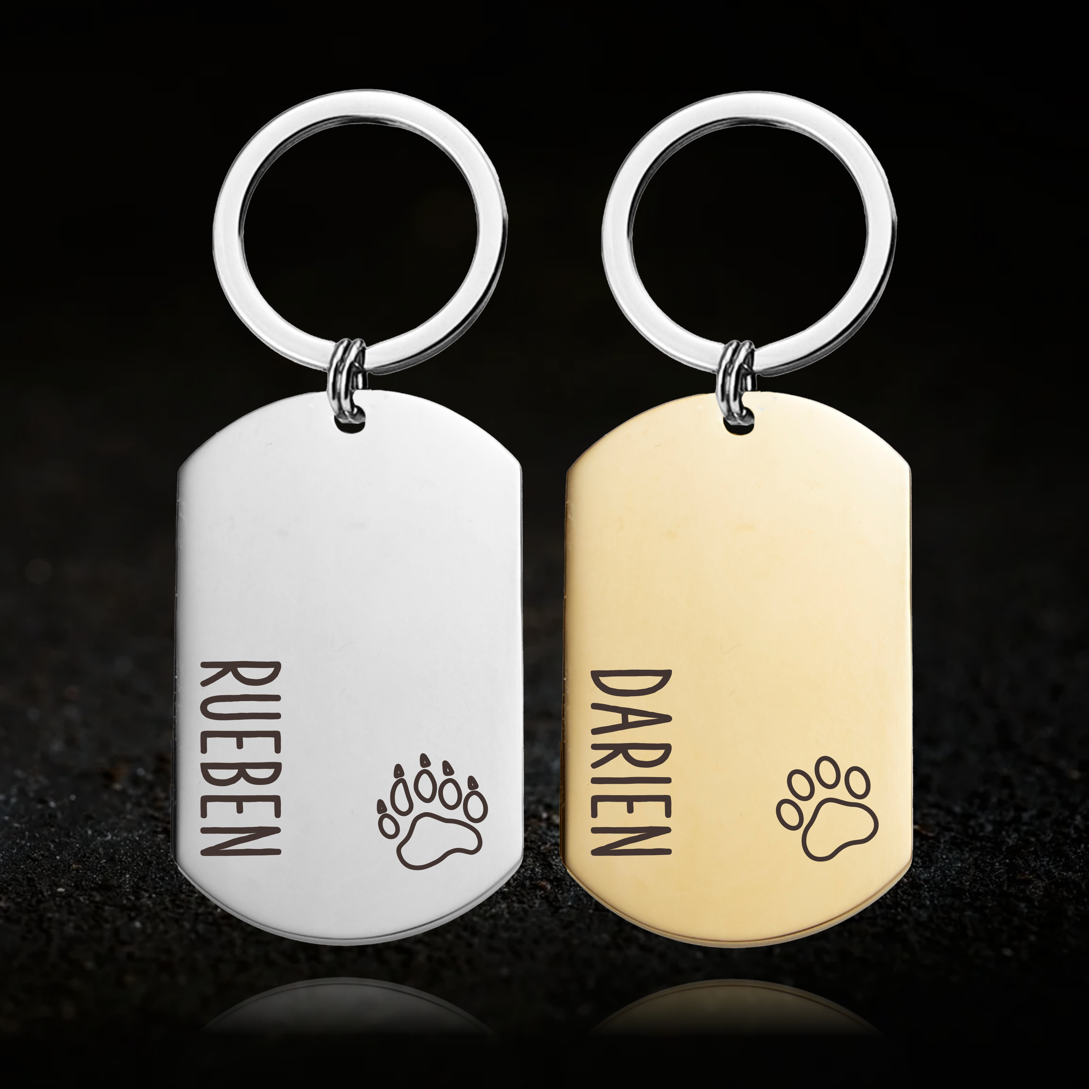 Personalised Bear and Cub Keyrings