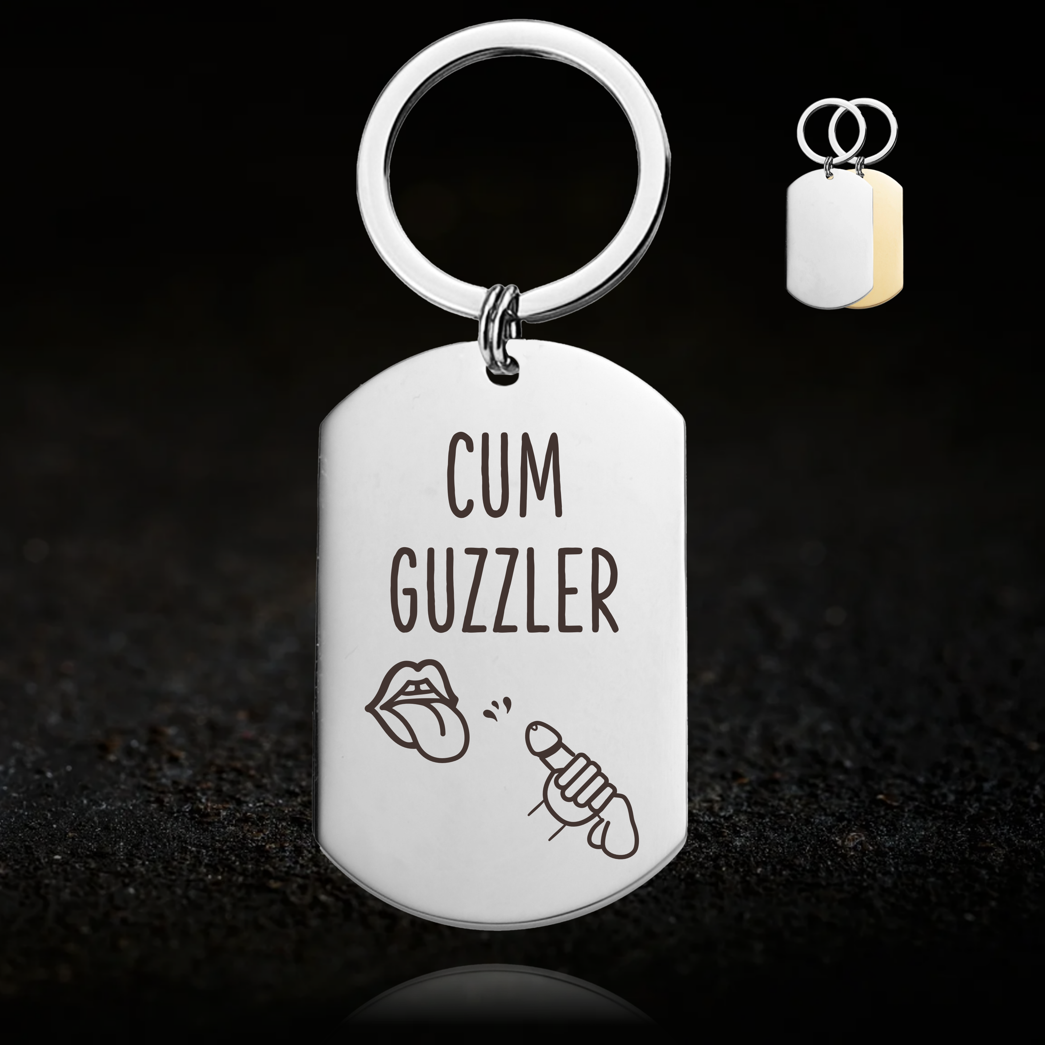 Cum Guzzler Keyring