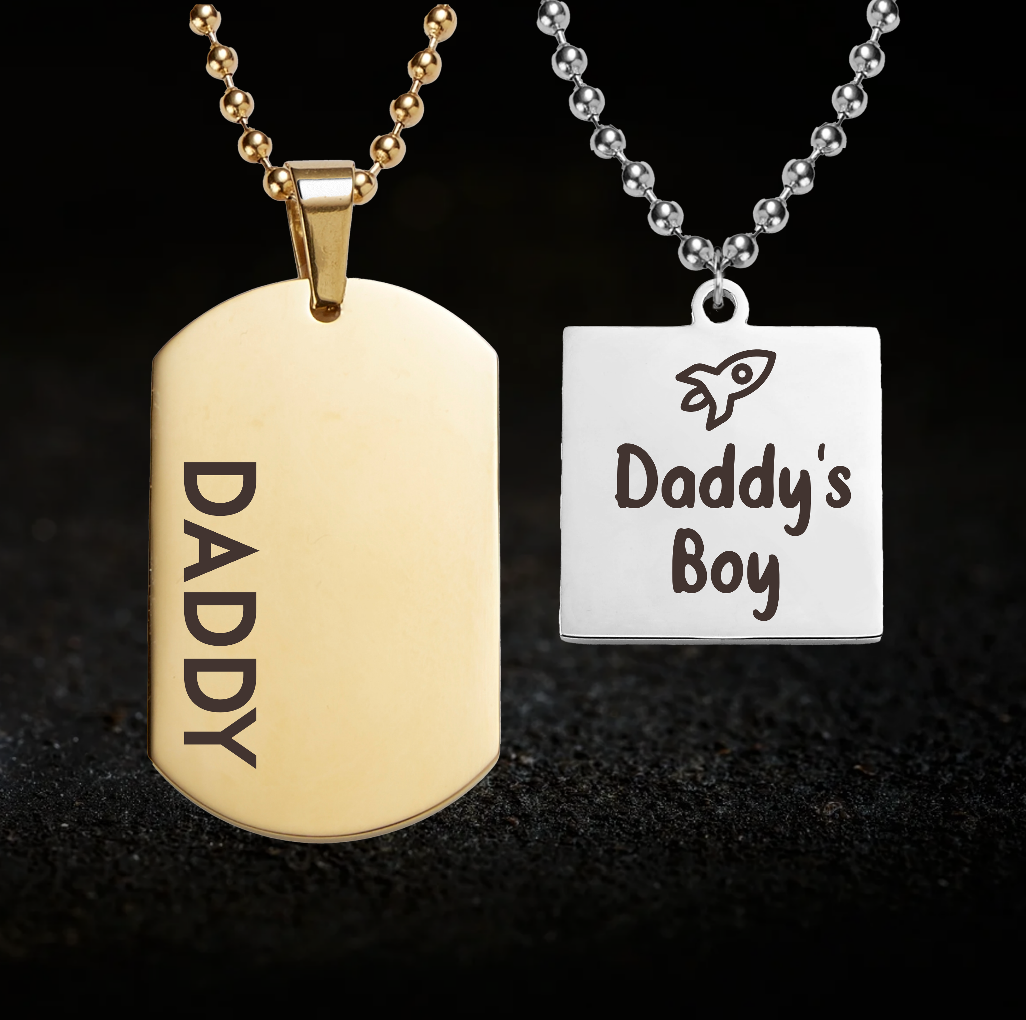 Dominant Daddy and Submissive Boy Necklace Set, DDLB