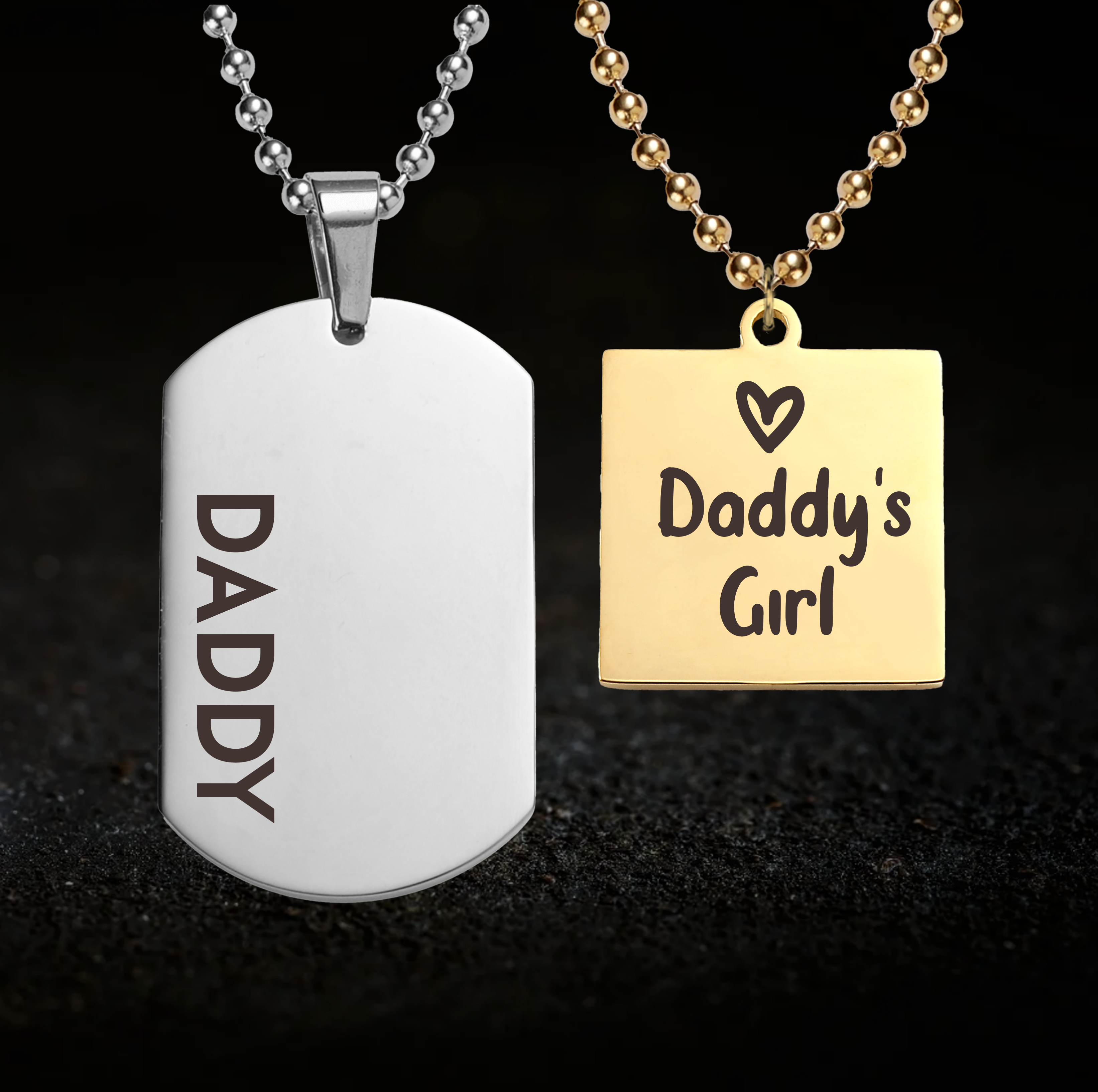 Dominant Daddy and Submissive Daddy's Girl, DDLG Necklace Set
