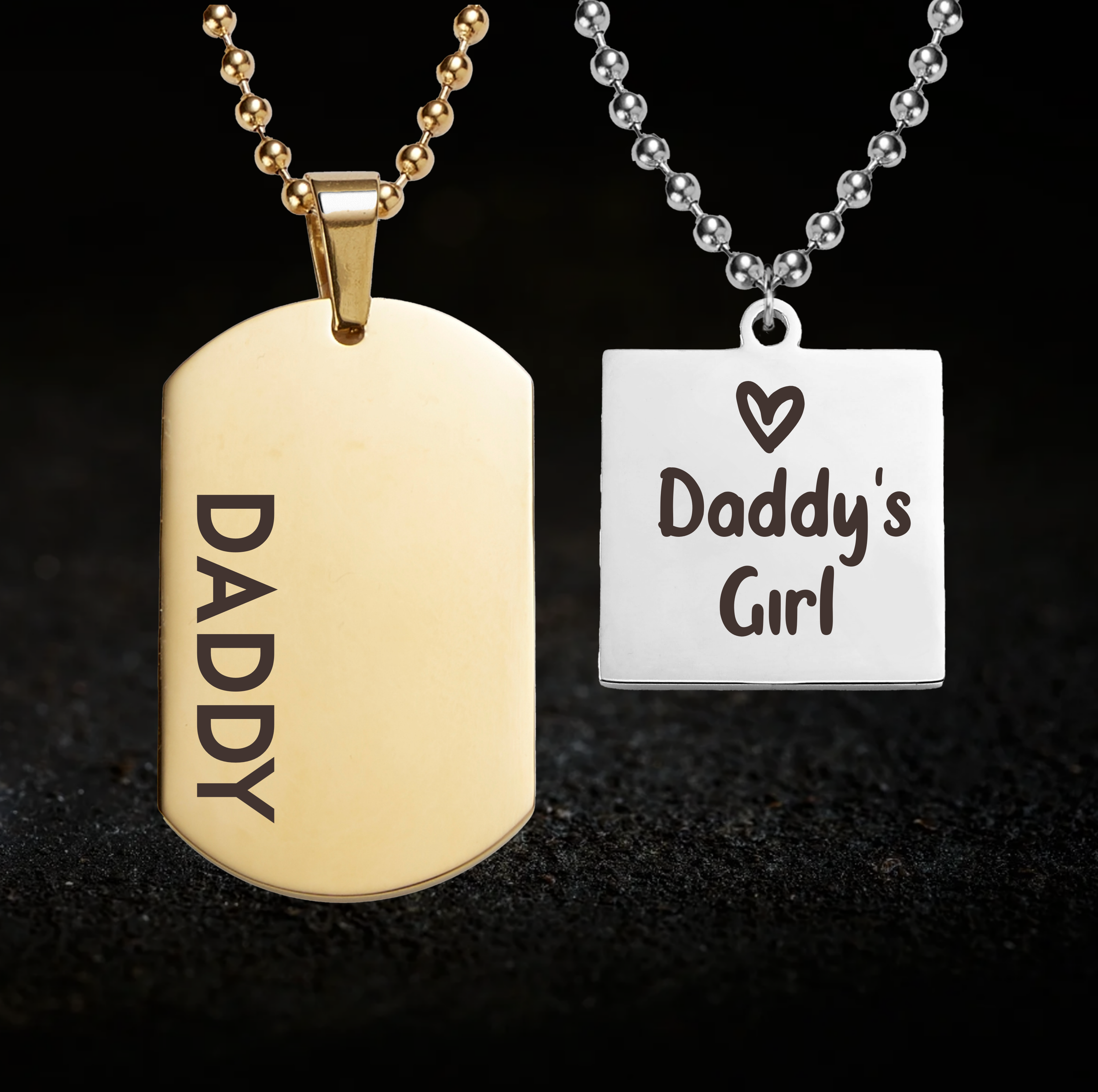 Dominant Daddy and Submissive Daddy's Girl, DDLG Necklace Set