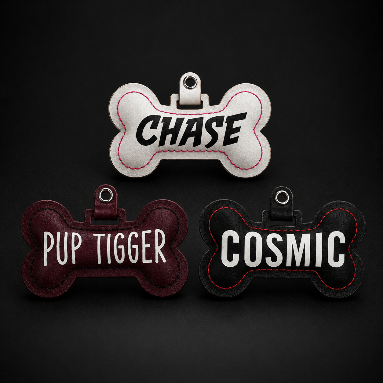 Coming Soon: The Vegan Leather Puppy Play Bone Tag & Collar