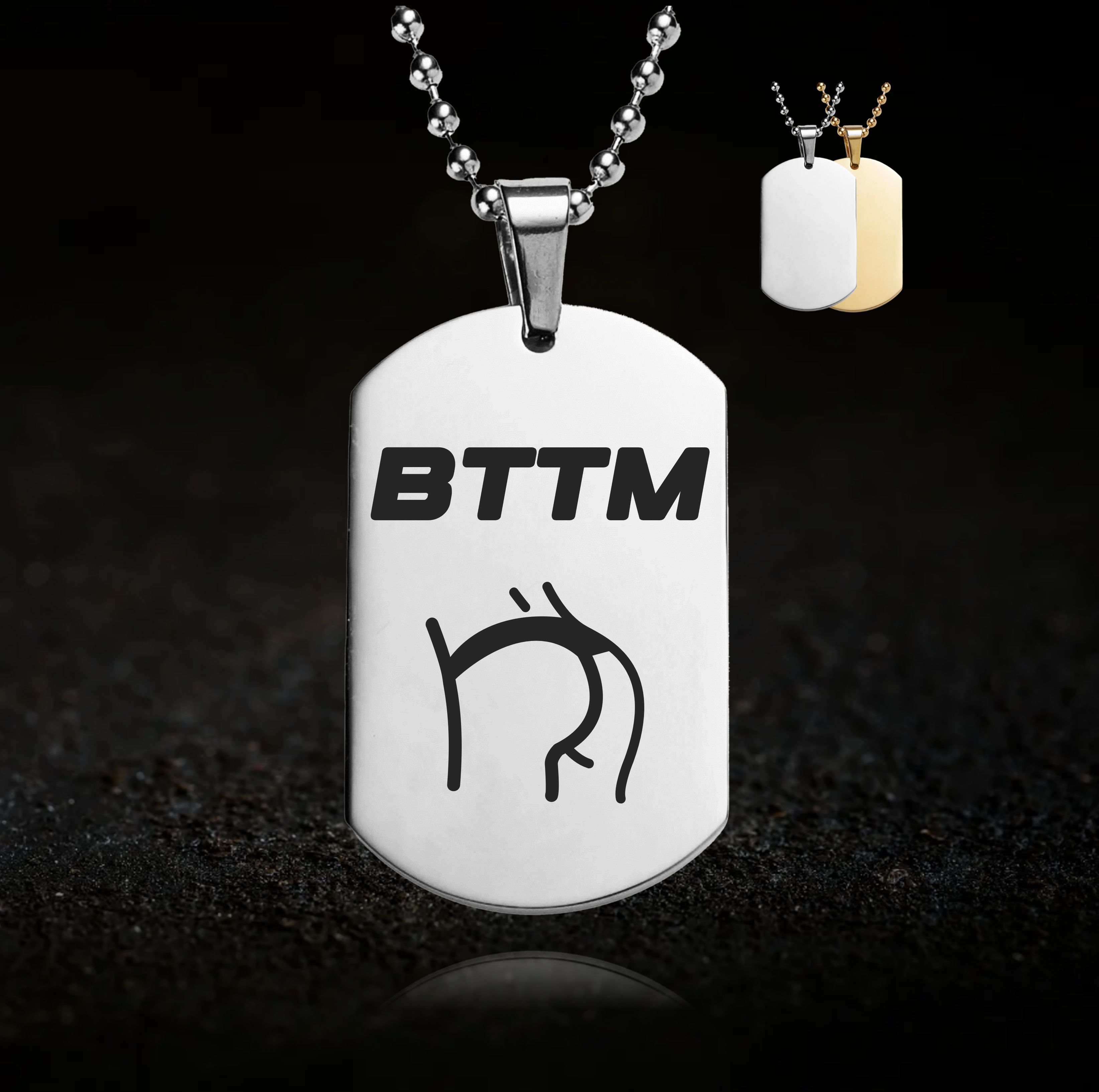 Kinky Bottom, Gay Role Play Pendant - LGBTQ+