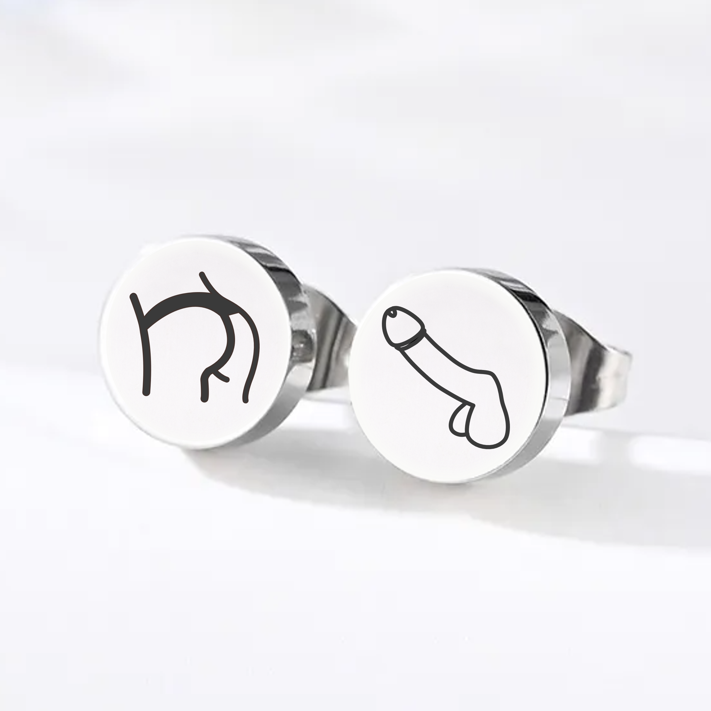 Bottom and Penis, Stud Earrings