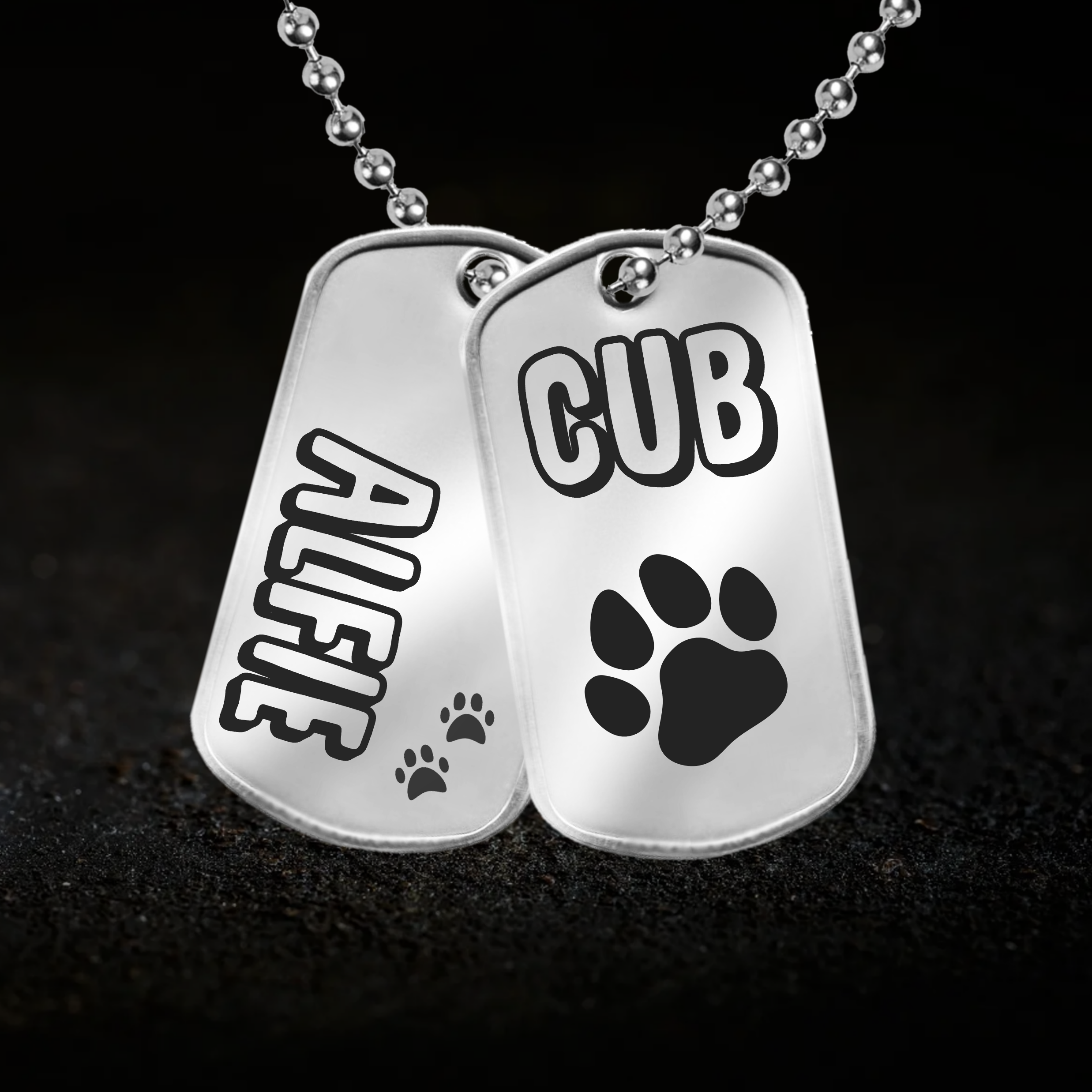 Personalised, Cub Paw Tags