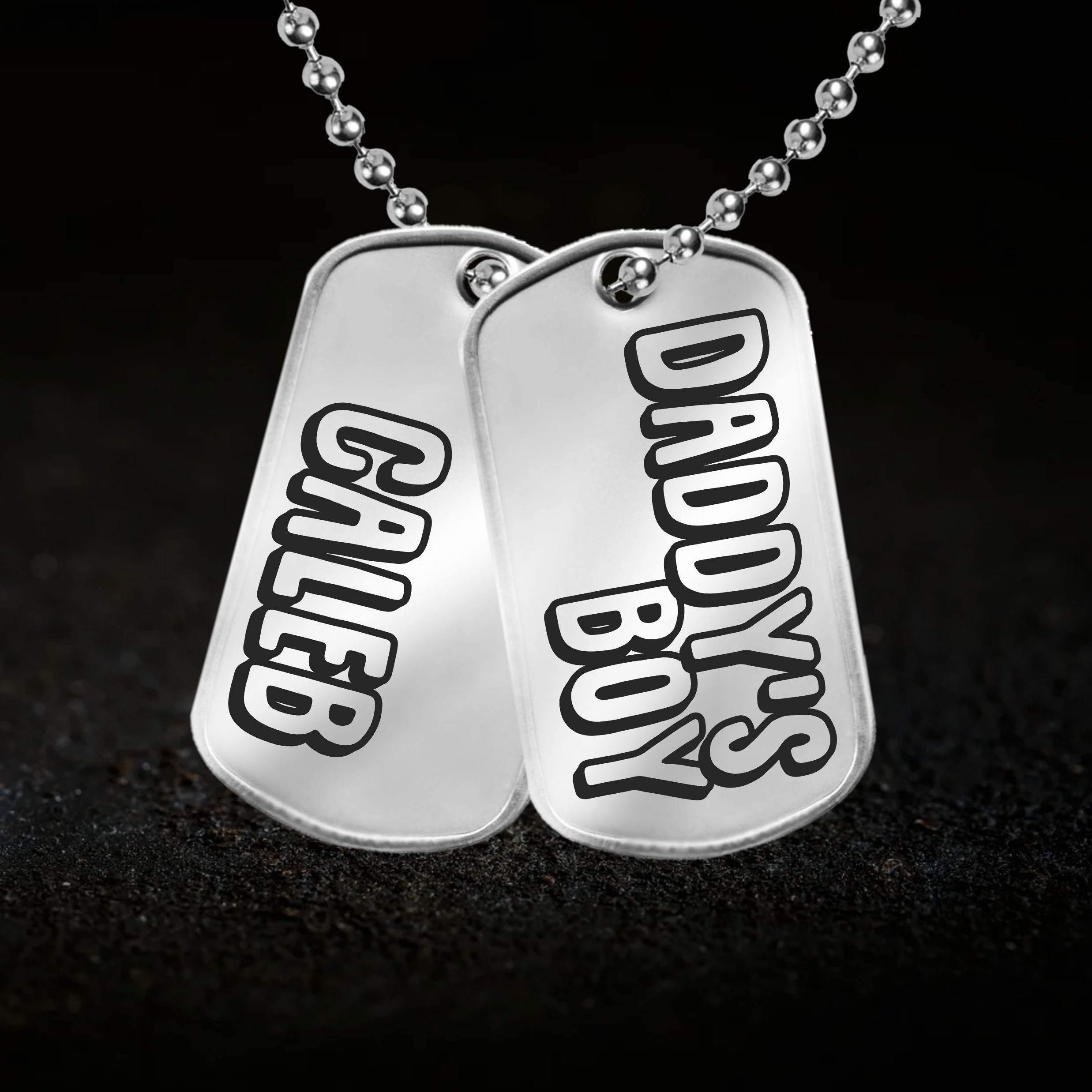 Personalised, Daddy's Boy Tags