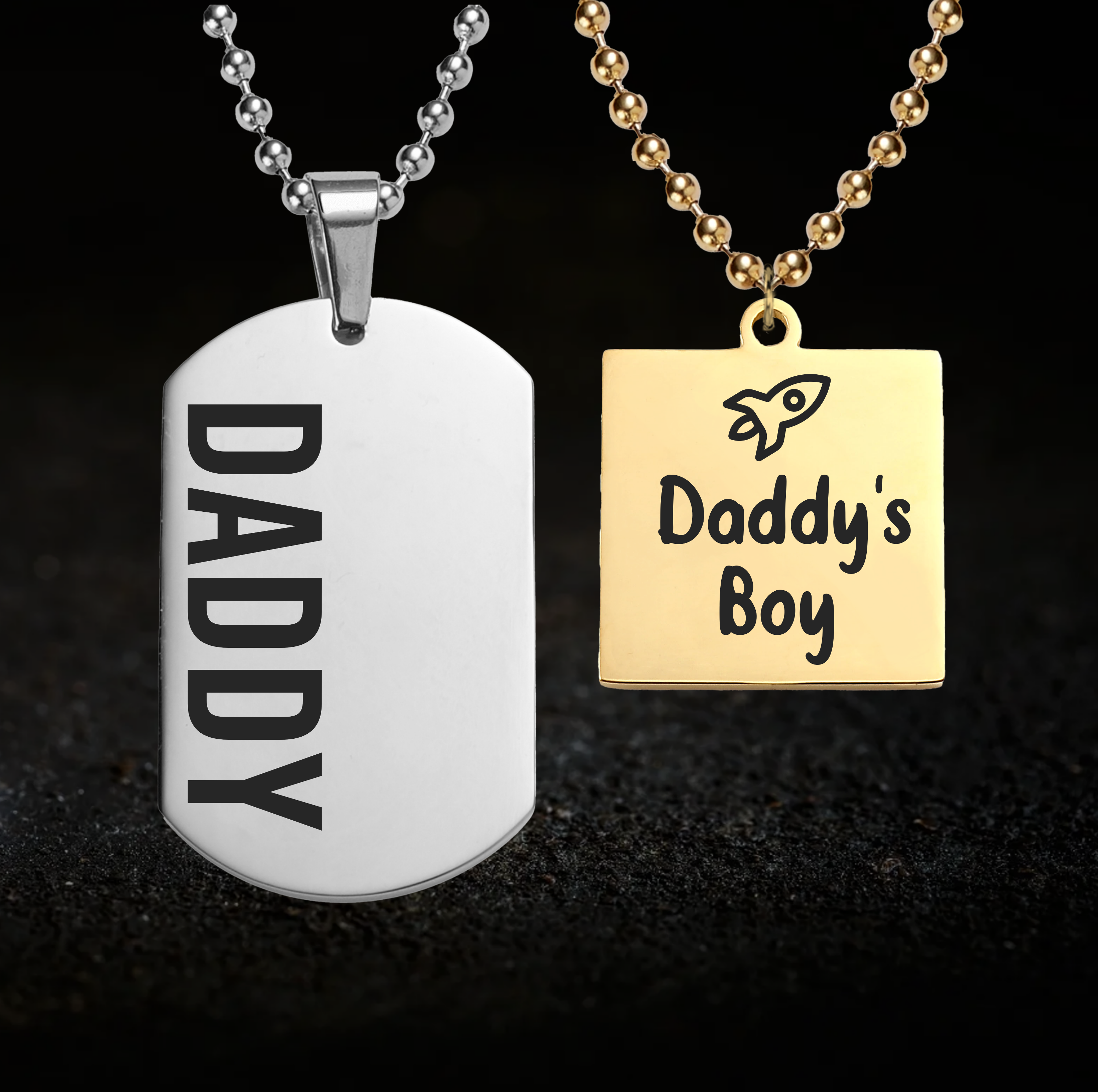 Dominant Daddy and Submissive Boy Necklace Set, DDLB