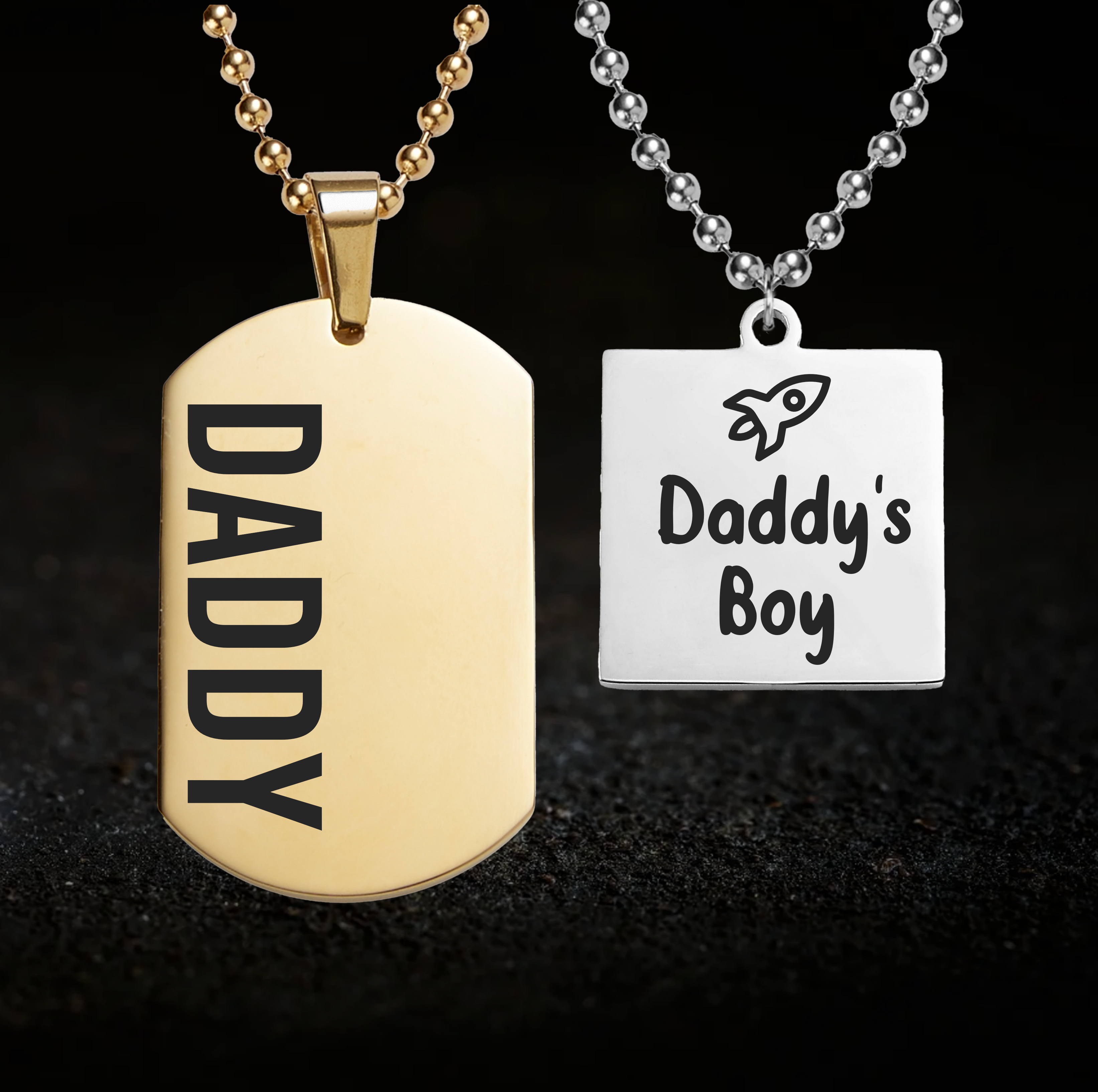 Dominant Daddy and Submissive Boy Necklace Set, DDLB