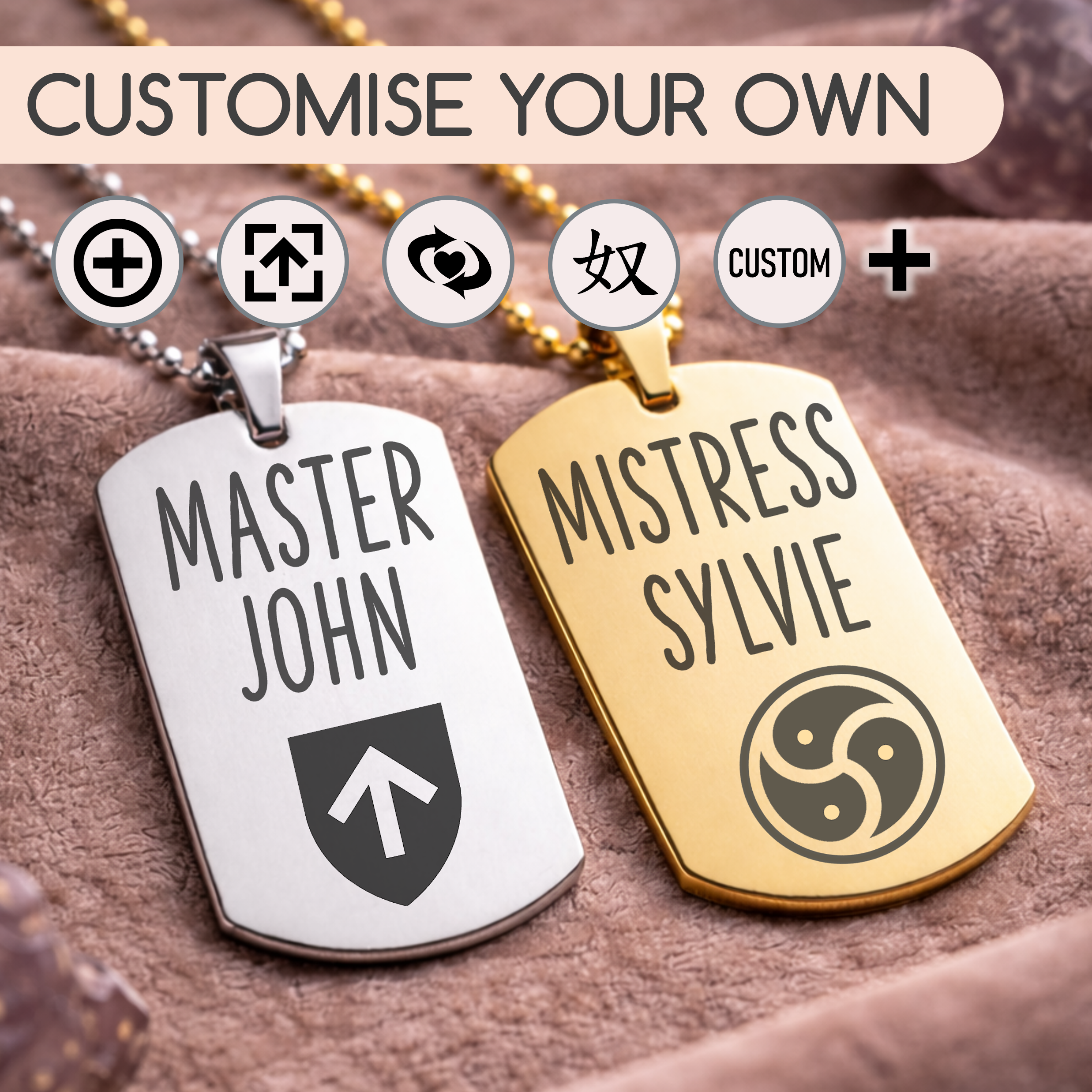 Create your own - Symbolic Fetish Pendant - Single or Set of 2