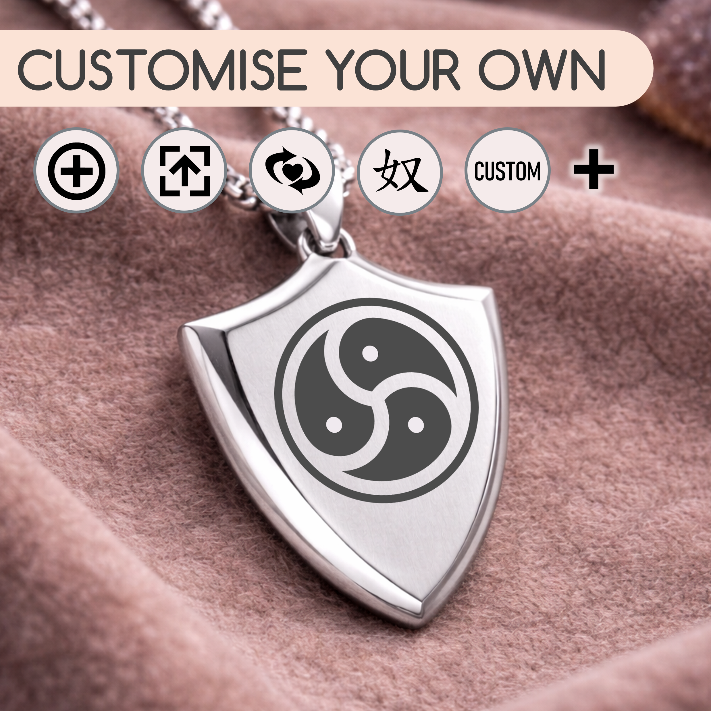 Create your own - Custom Symbolic Shield Pendant