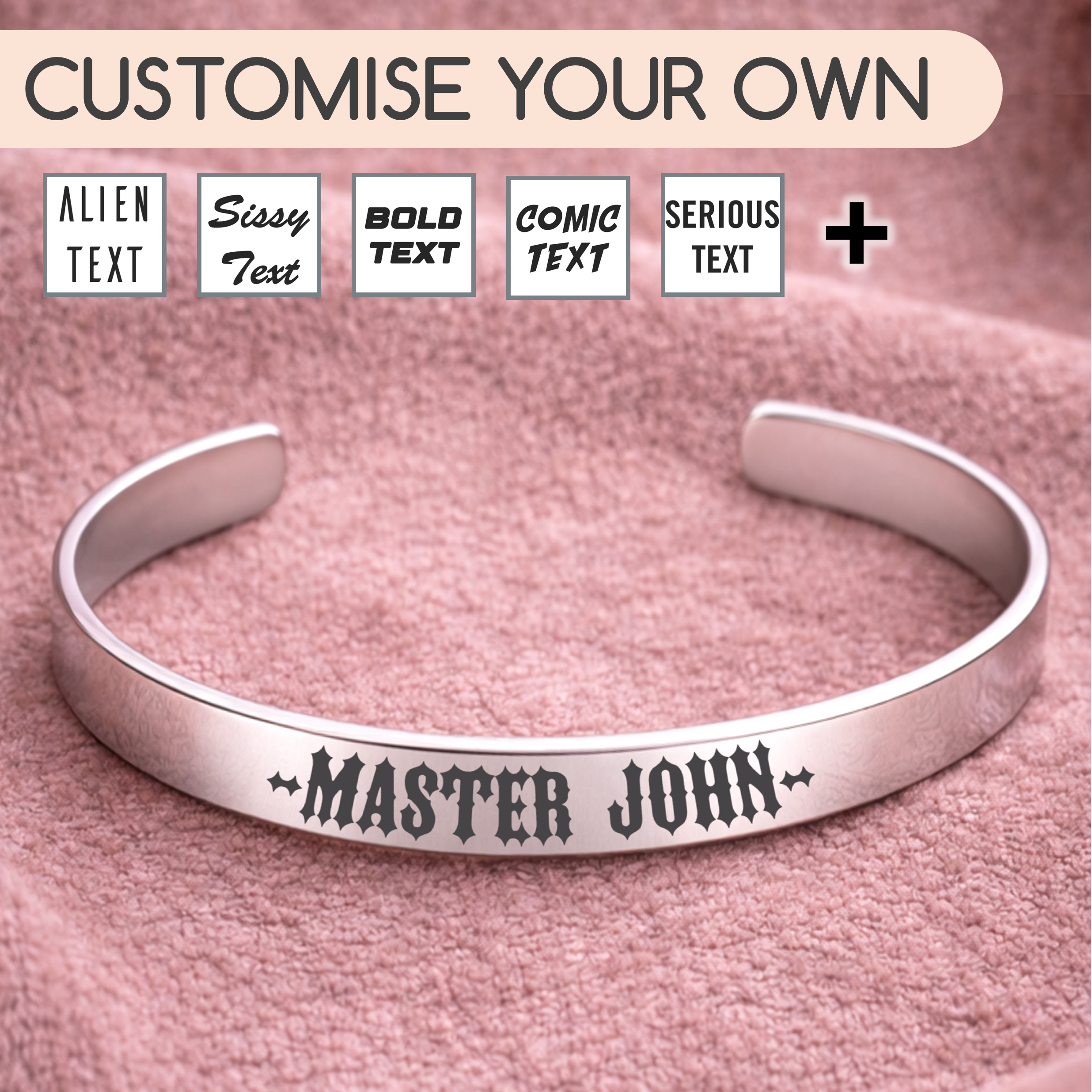 Create your own - Custom Engraved Cuff Bracelet