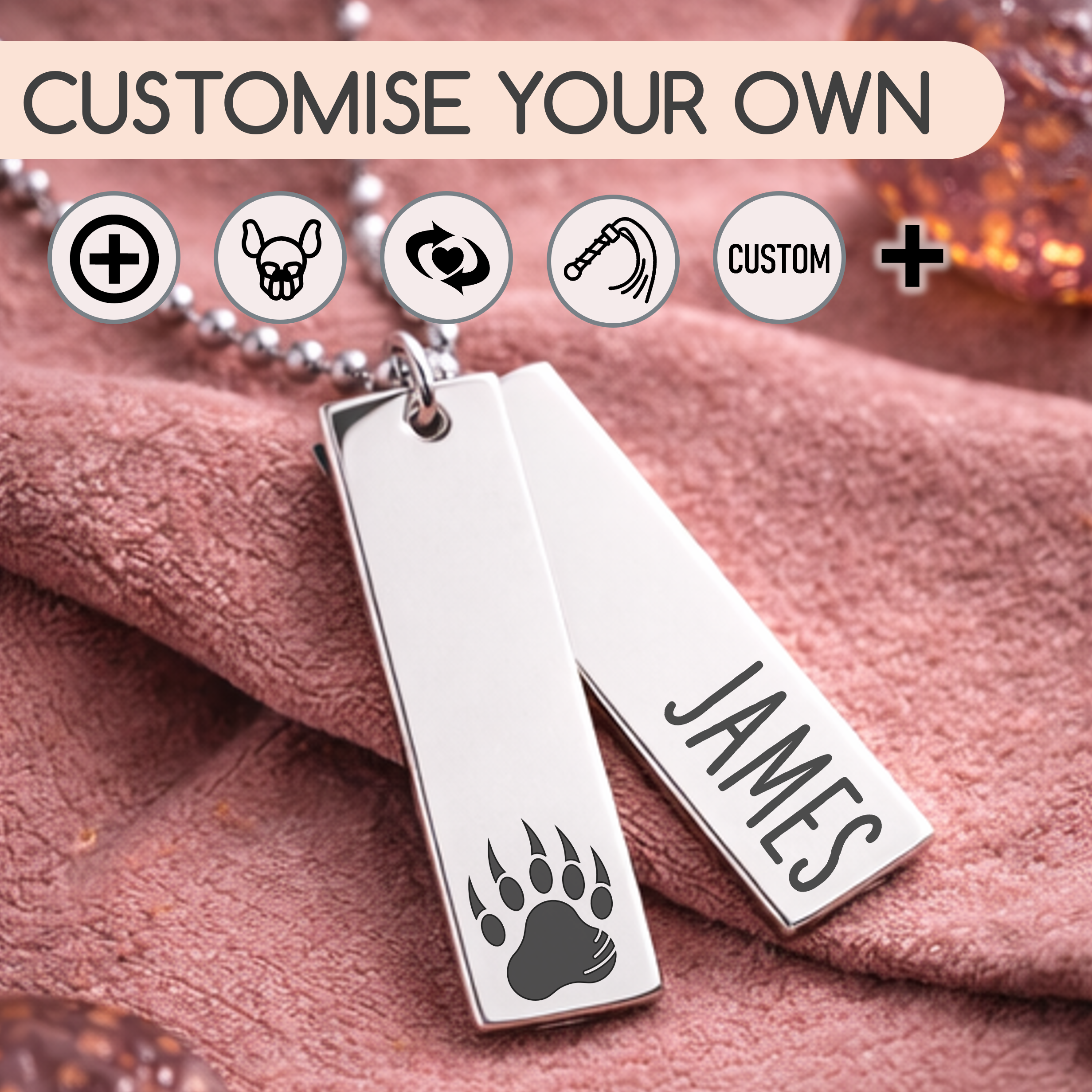 Create your own - Custom Bar Pendant with Text