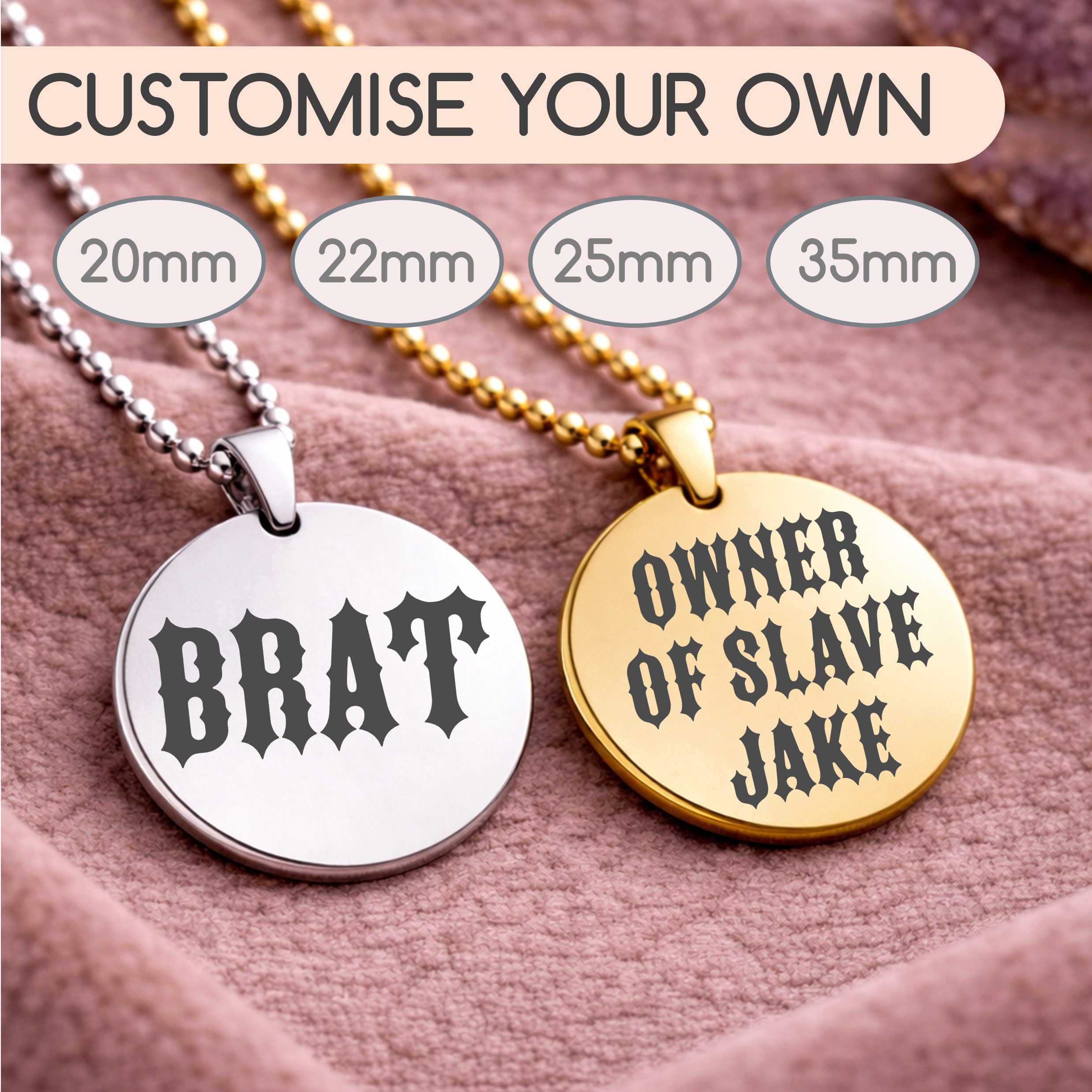 Create your own - Custom Dynamic Text Pendant