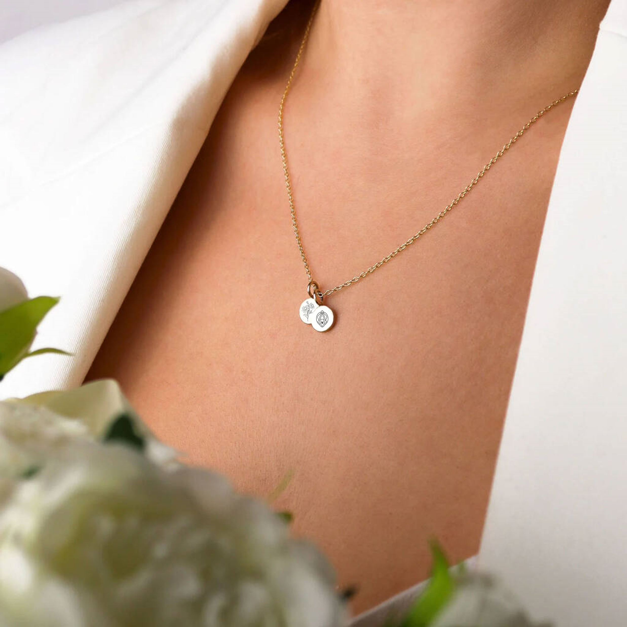 Explict, Birth Flower Hybrid Necklace - Choice of Body Anatomy