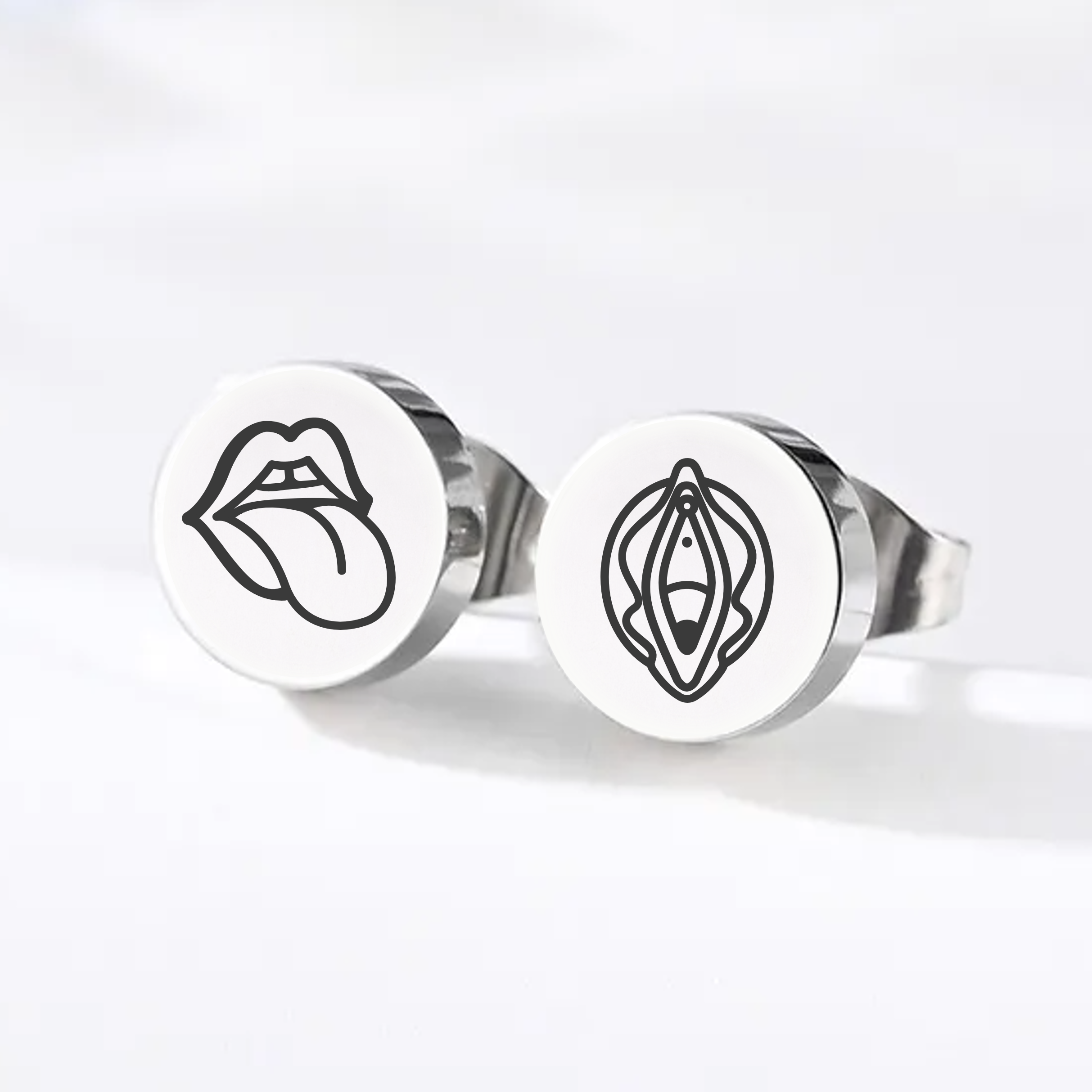 I Heart, Vagina Stud Earrings